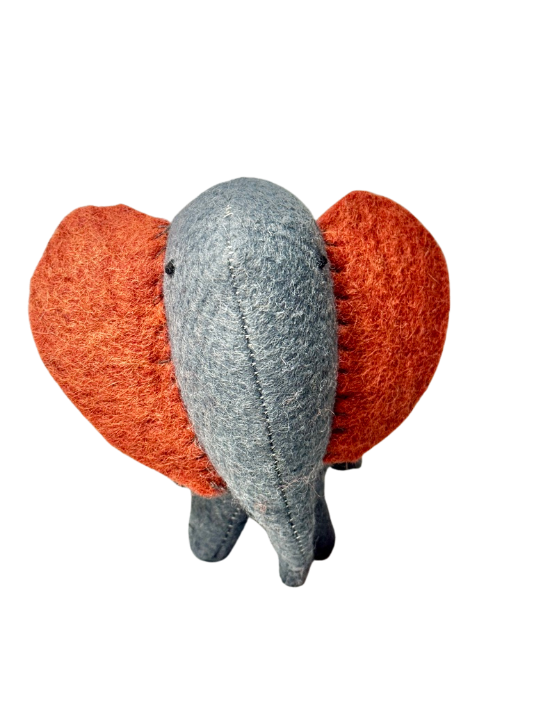 Folk Art Soft Sculpture Free Standing Elephant  - Judy Blackwood - One of a Kind