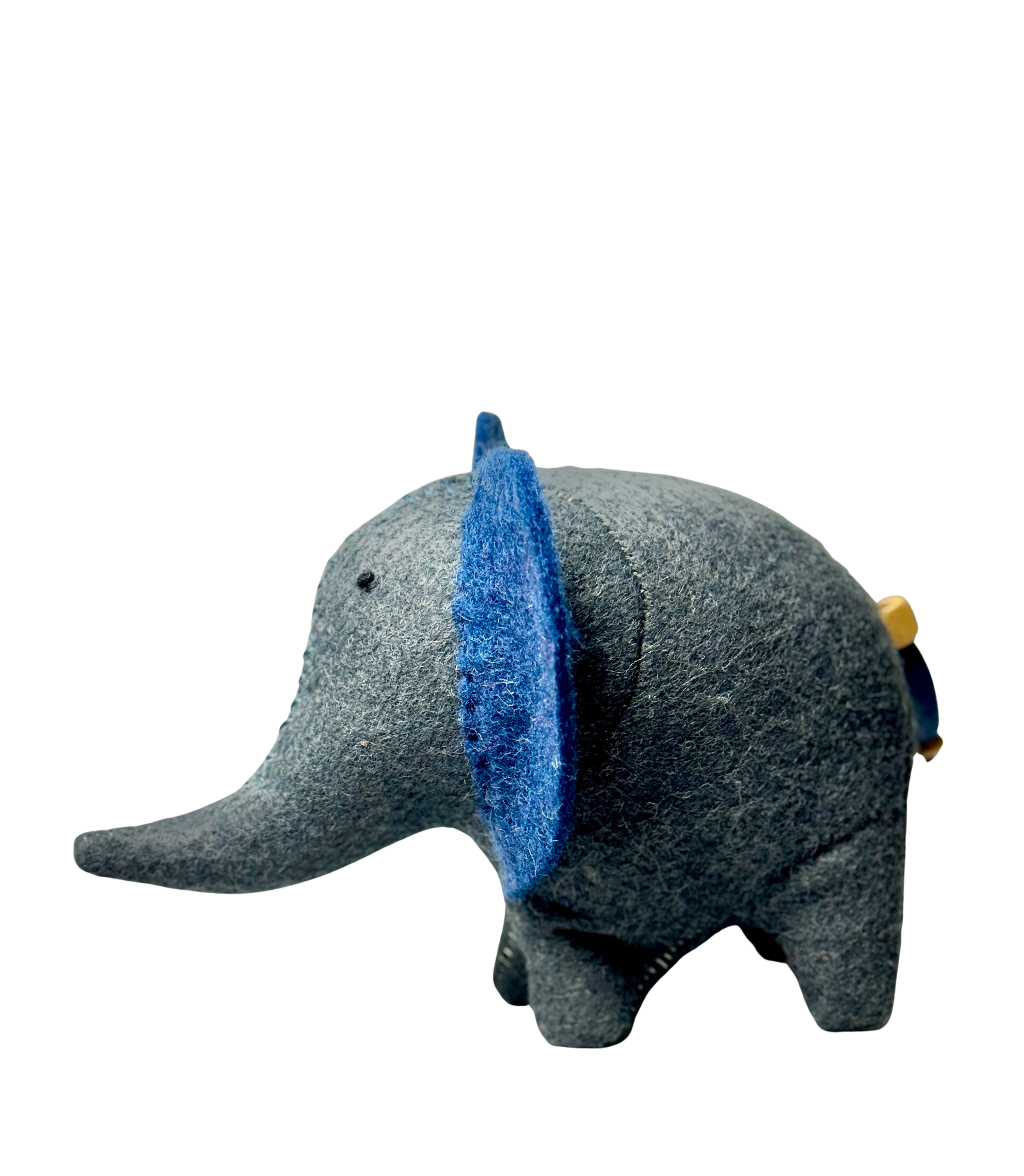 Folk Art Soft Sculpture Free Standing Elephant  - Mable Bush Willow - One of a Kind