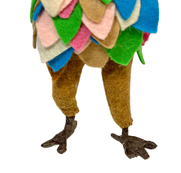 OOAK Springtime Plush Owl Soft Art Sculpture