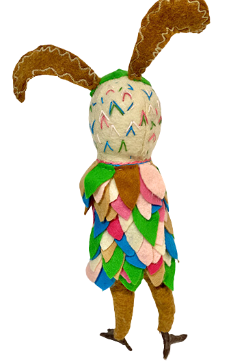 OOAK Springtime Plush Owl Soft Art Sculpture