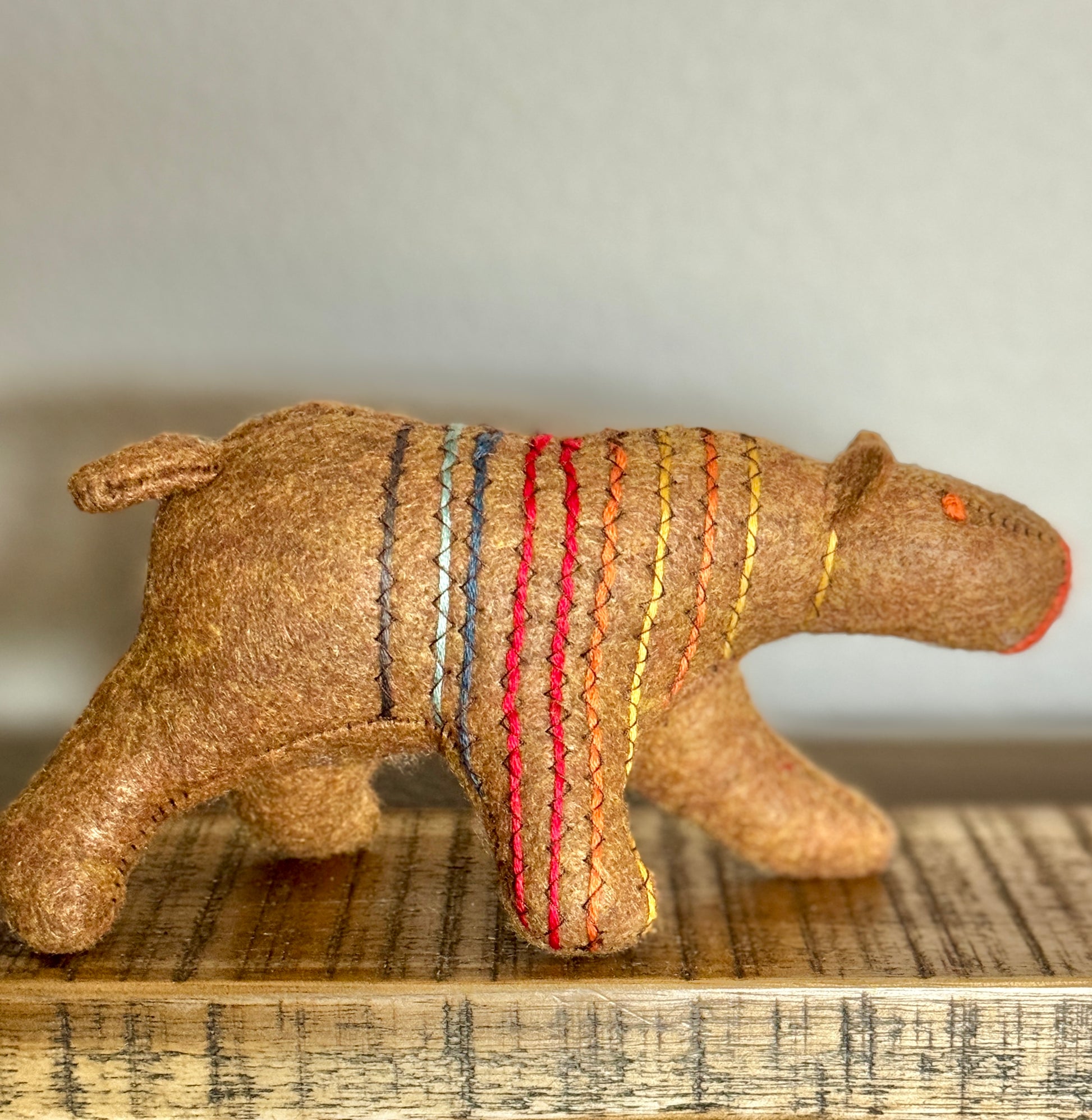 Back Scratching Brown Bear One of a Kind Soft Art Sculpture