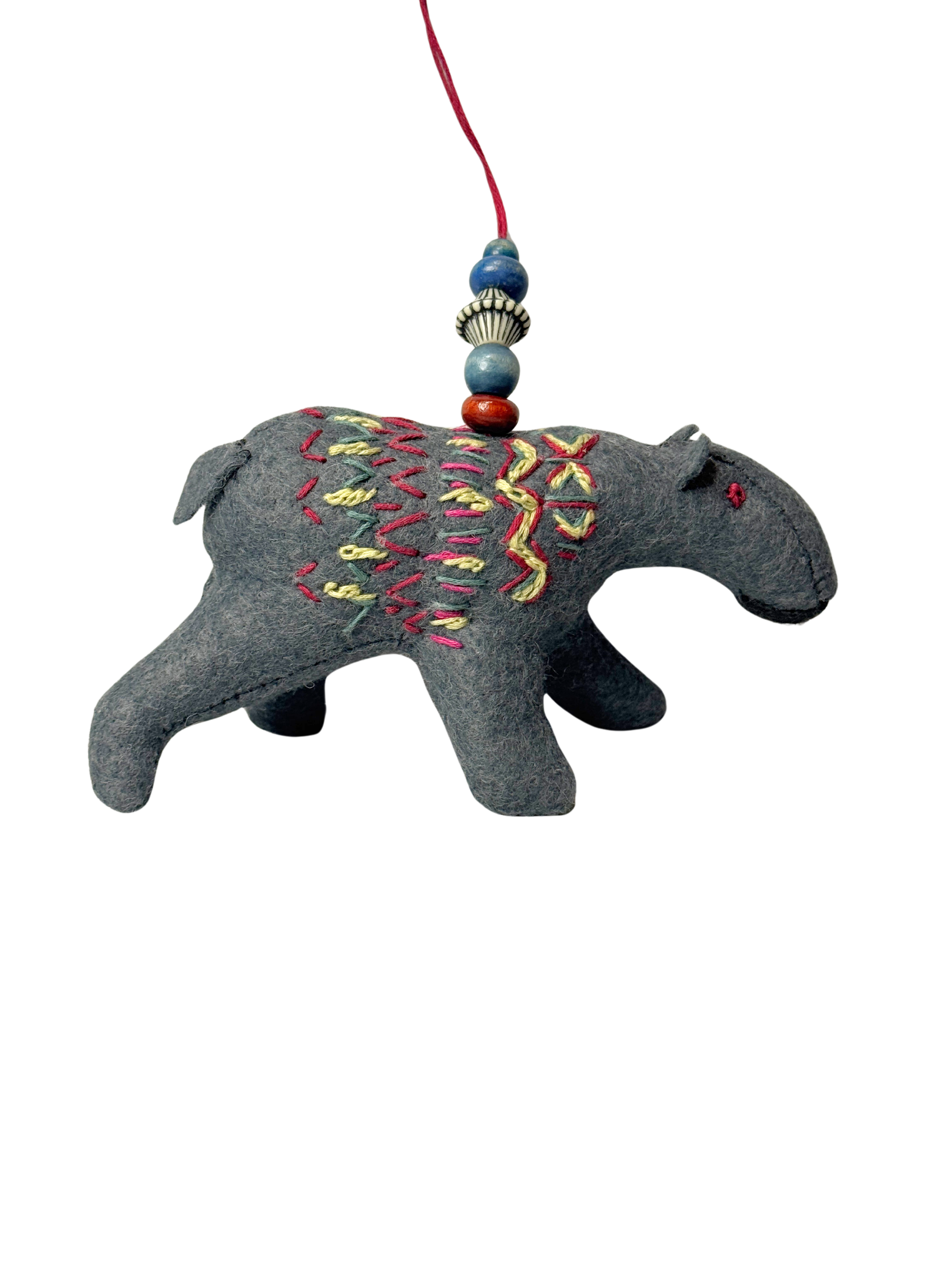 Folk Art Guardian – Hanging Soft Sculpture Ornament Bearfolk -Heidi Hawthorn - Woodland Collection