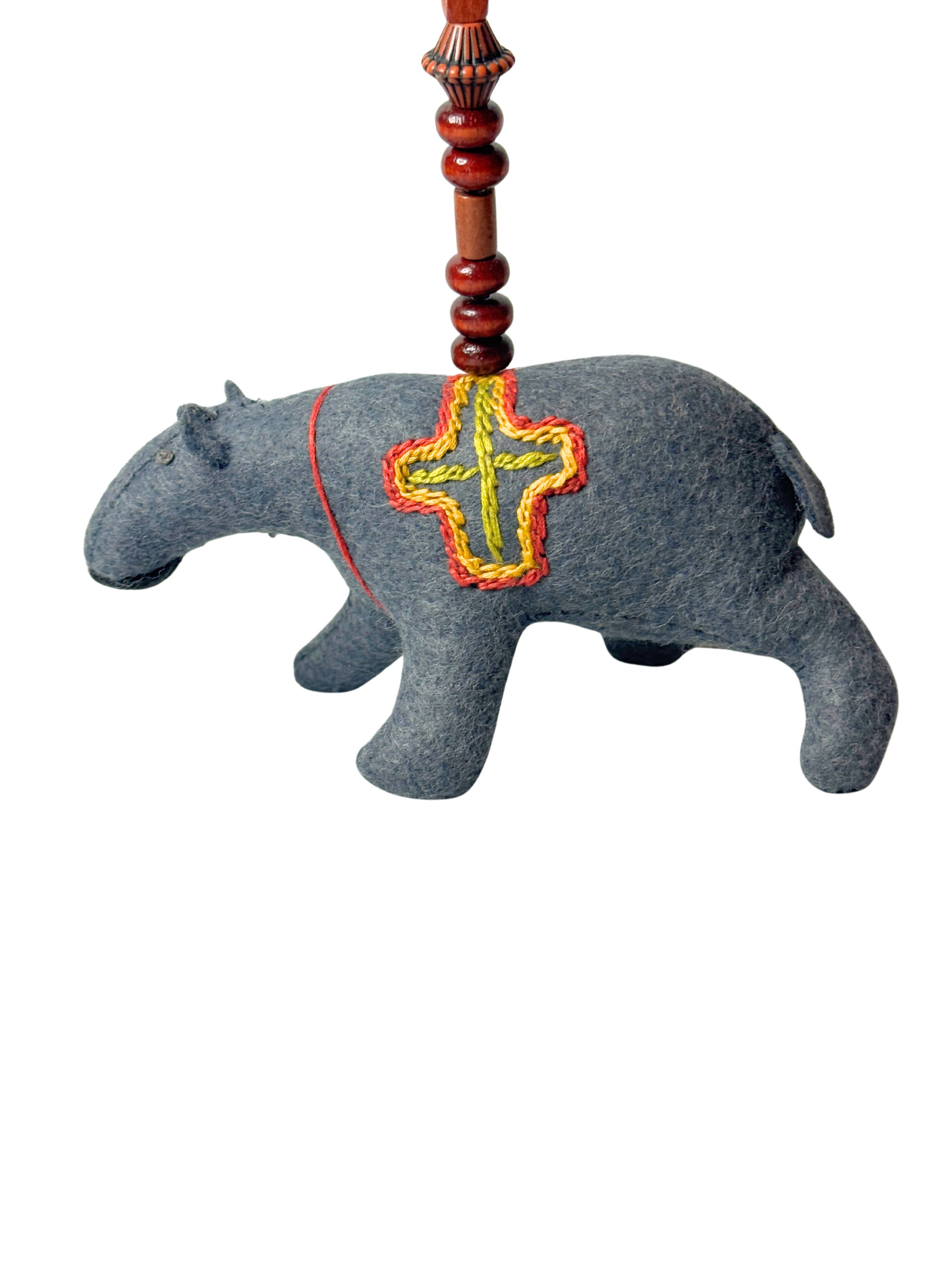 Folk Art Guardian – Hanging Soft Sculpture Ornament Bearfolk -Ali Alderleaf - Woodland Collection