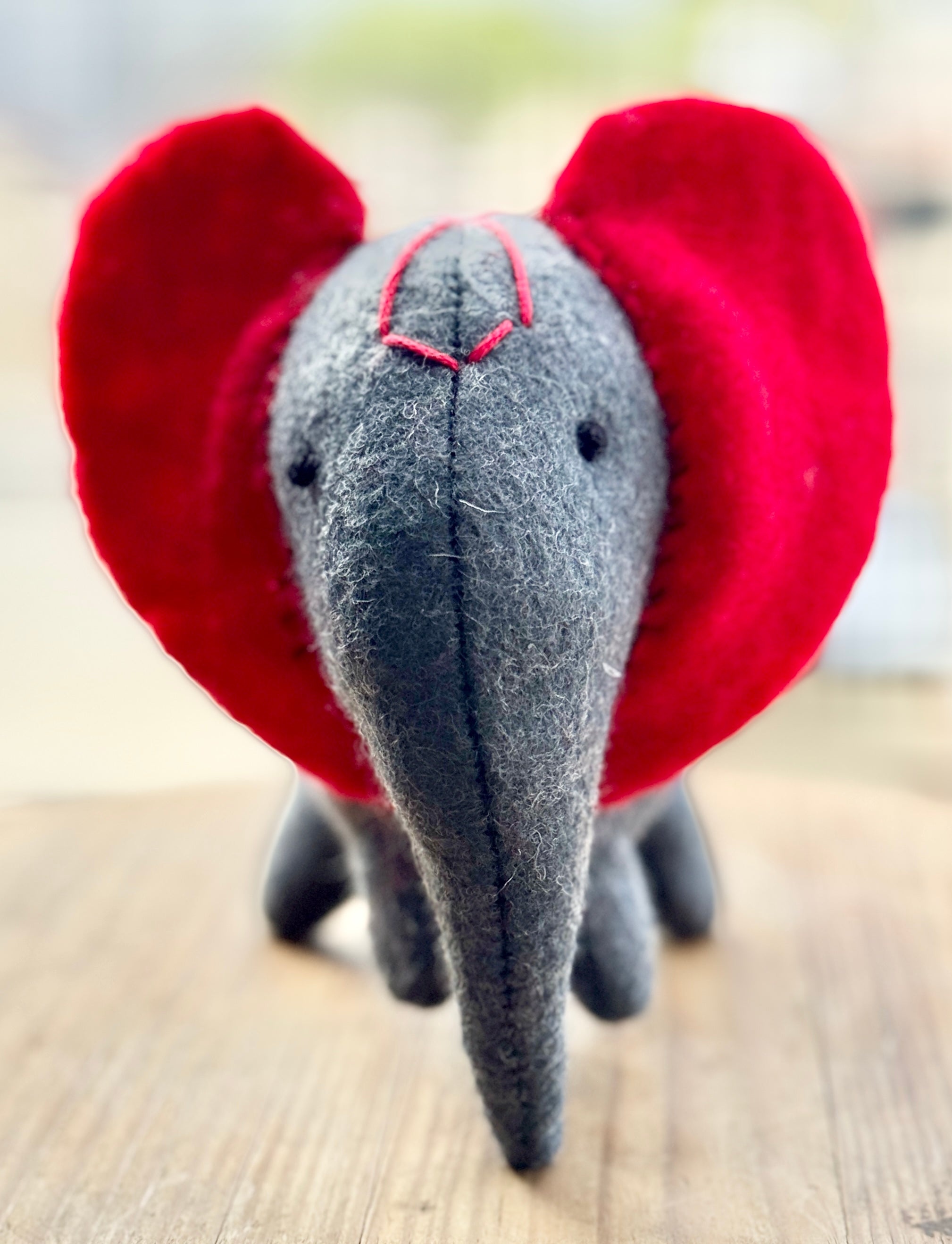 Folk Art Soft Sculpture Free Standing Elephant  - William Weeping Wattle- One of a Kind