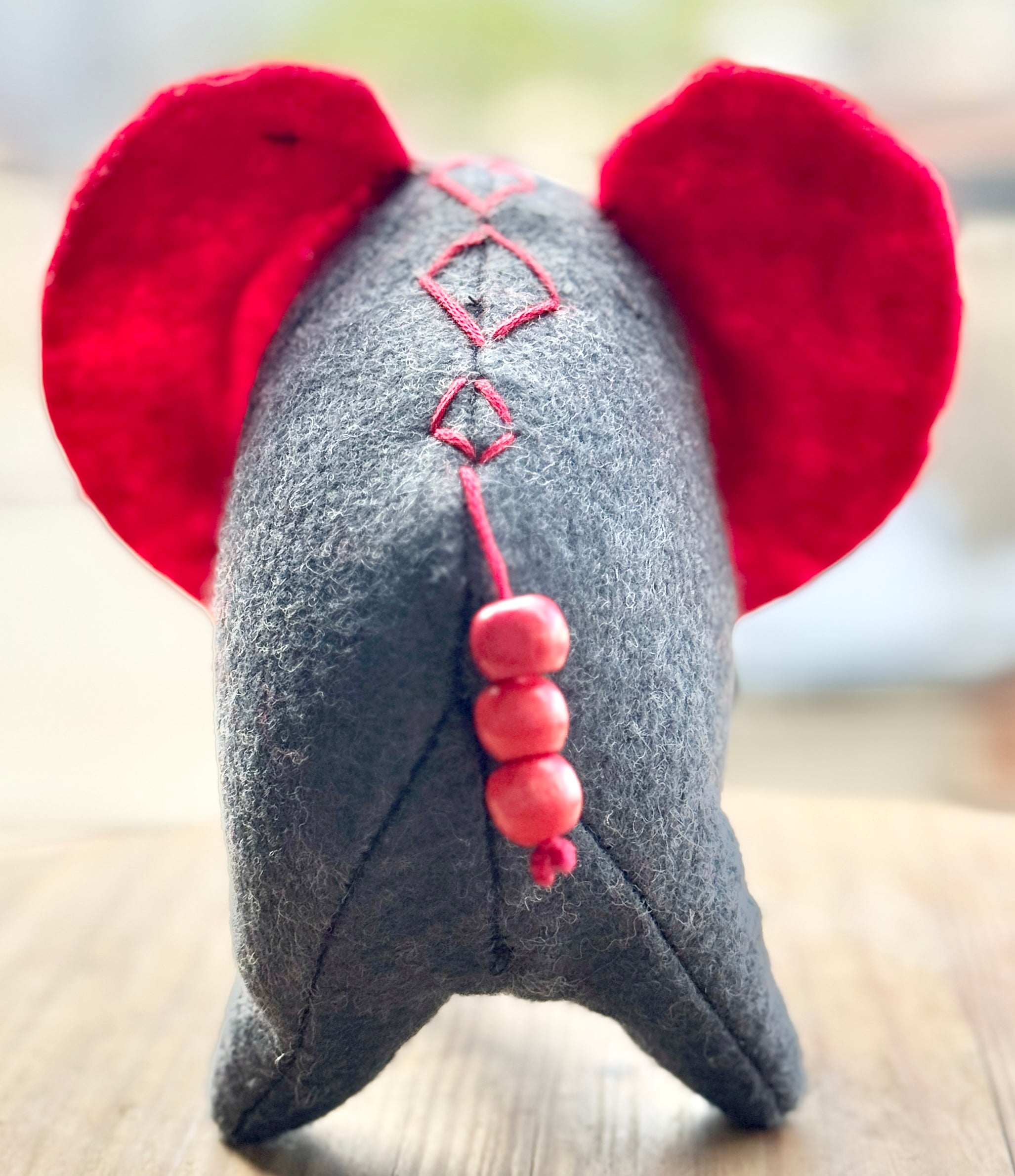 Folk Art Soft Sculpture Free Standing Elephant  - William Weeping Wattle- One of a Kind