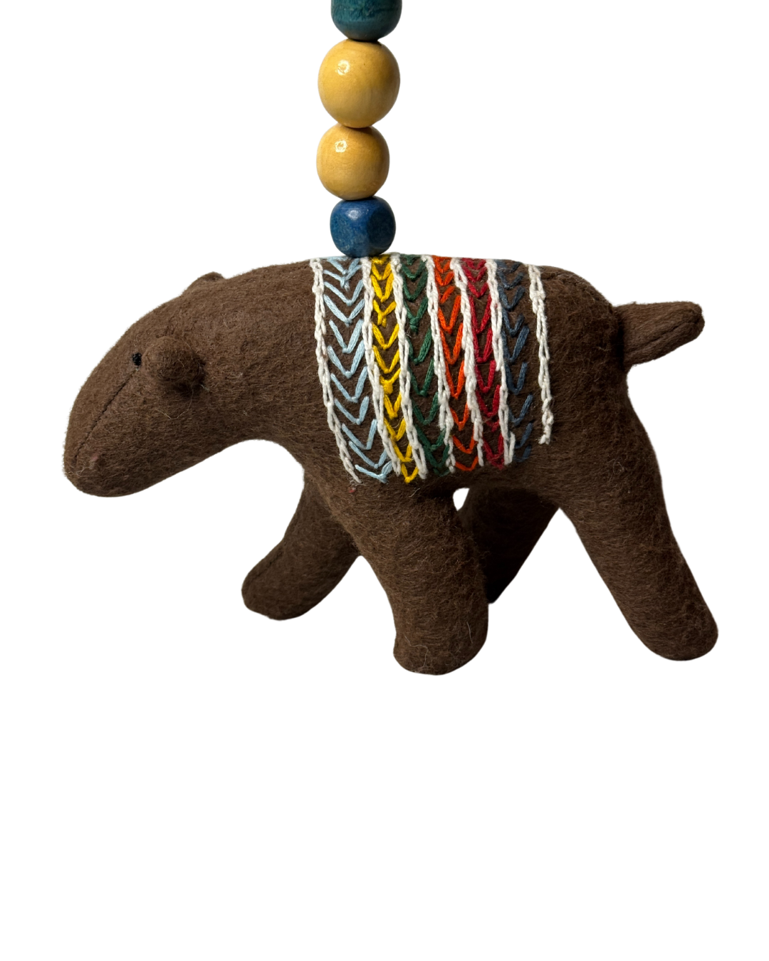 Folk Art Guardian – Hanging Soft Sculpture Ornament Bearfolk - Billy Boxwood - Woodland Collection