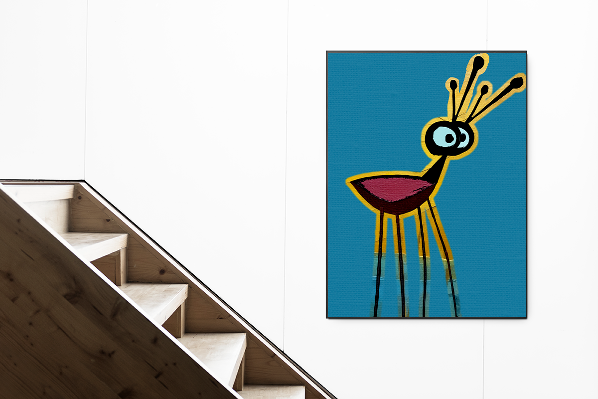 Midwest Mod Quirky Insect Art Print  - Matte Canvas, Stretched, 1.25"