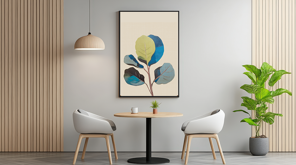 Midwest Mod Fiddle Leaf Fig Modern Plant Art Print  - Matte Canvas, Stretched, 1.25"