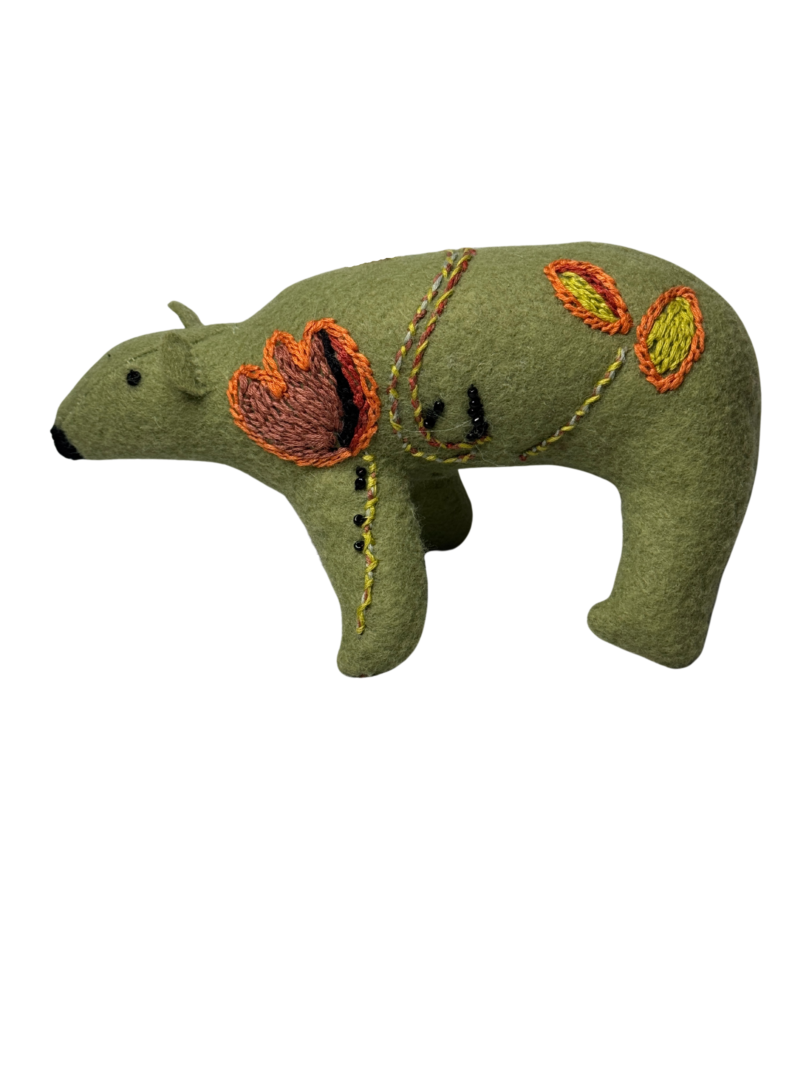 Folk Art Guardian – Hanging Soft Sculpture Ornament Bearfolk - Juniper Jones - Woodland Collection