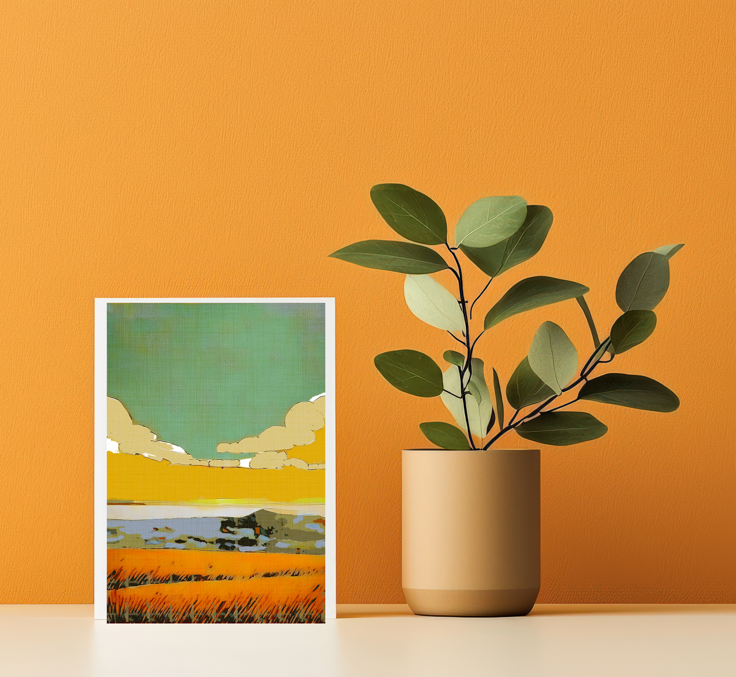 Midwest Modern Prairie Landscape Print - Matte Canvas, Stretched, 1.25"