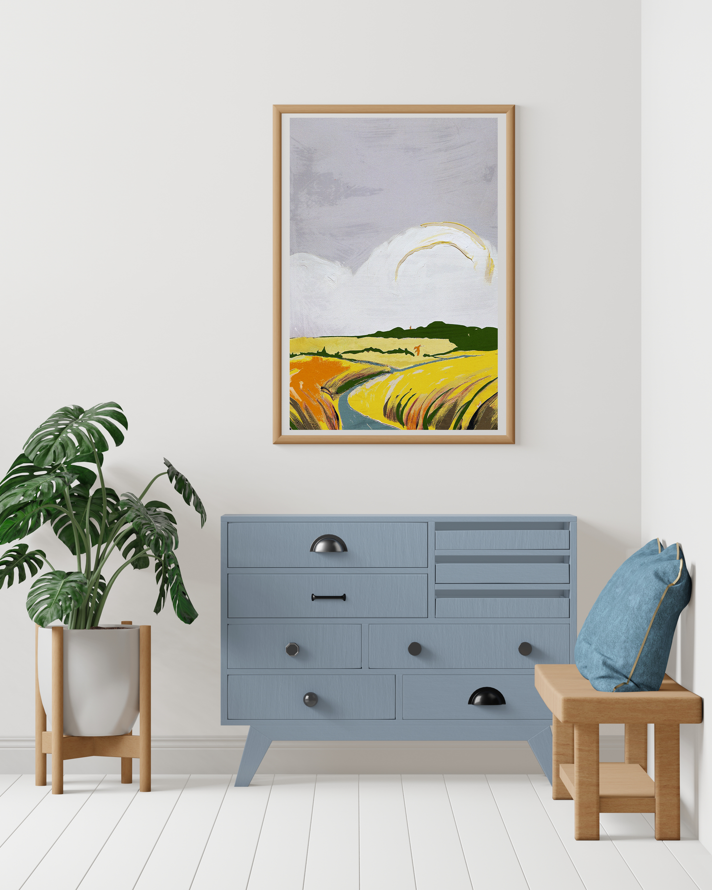 Midwest Modern Spring Landscape Print - Matte Canvas, Stretched, 1.25"
