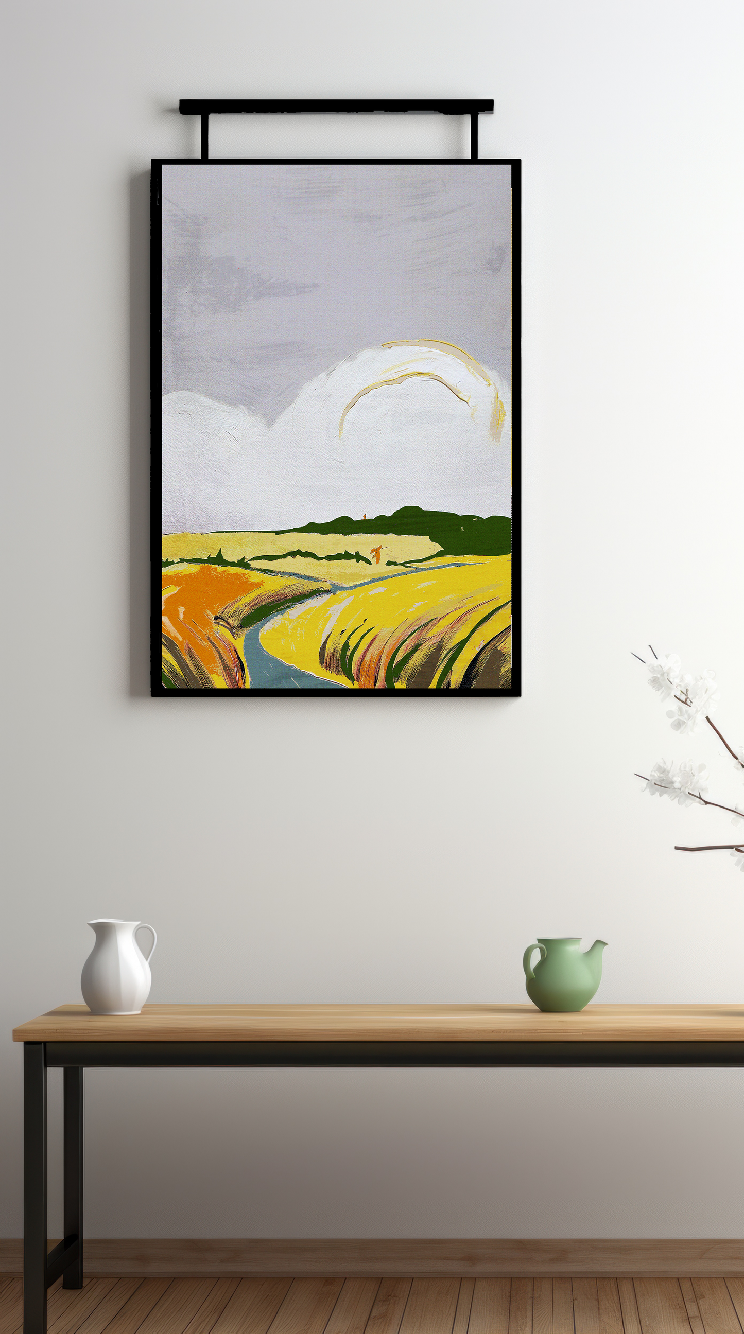 Midwest Modern Spring Landscape Print - Matte Canvas, Stretched, 1.25"