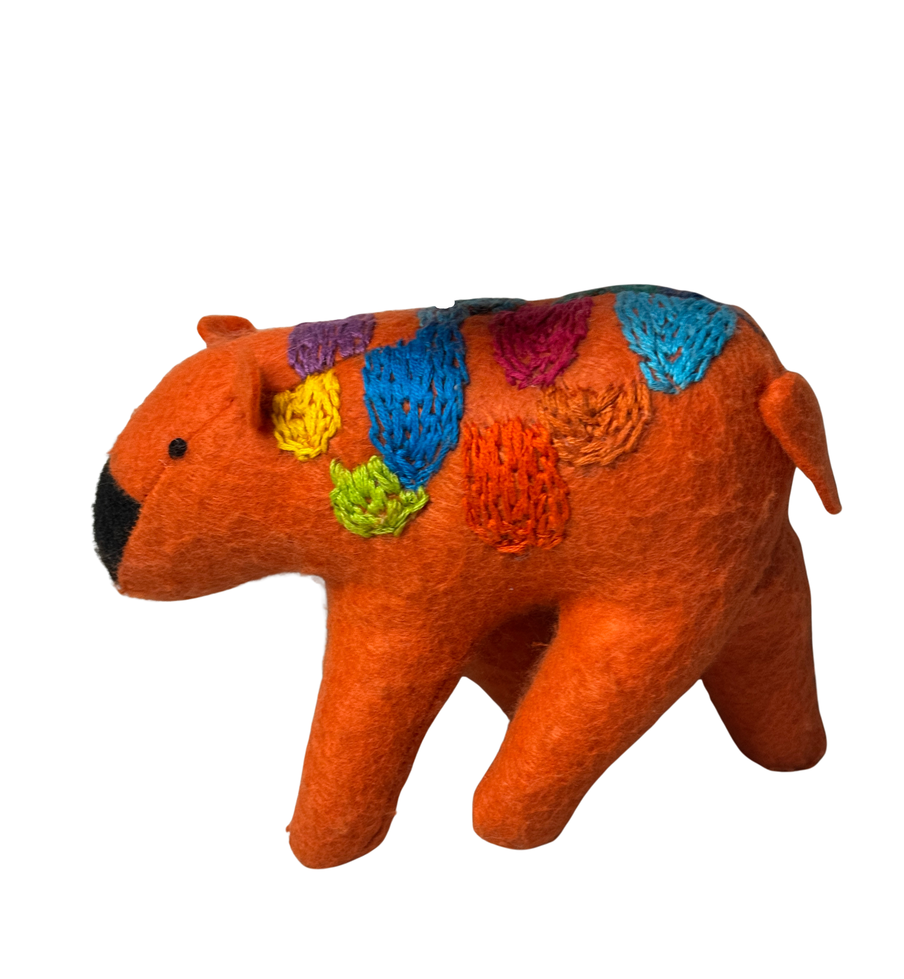 Folk Art Guardian – Hanging Soft Sculpture Ornament Bearfolk - Jenny Goldenrod - Woodland Collection