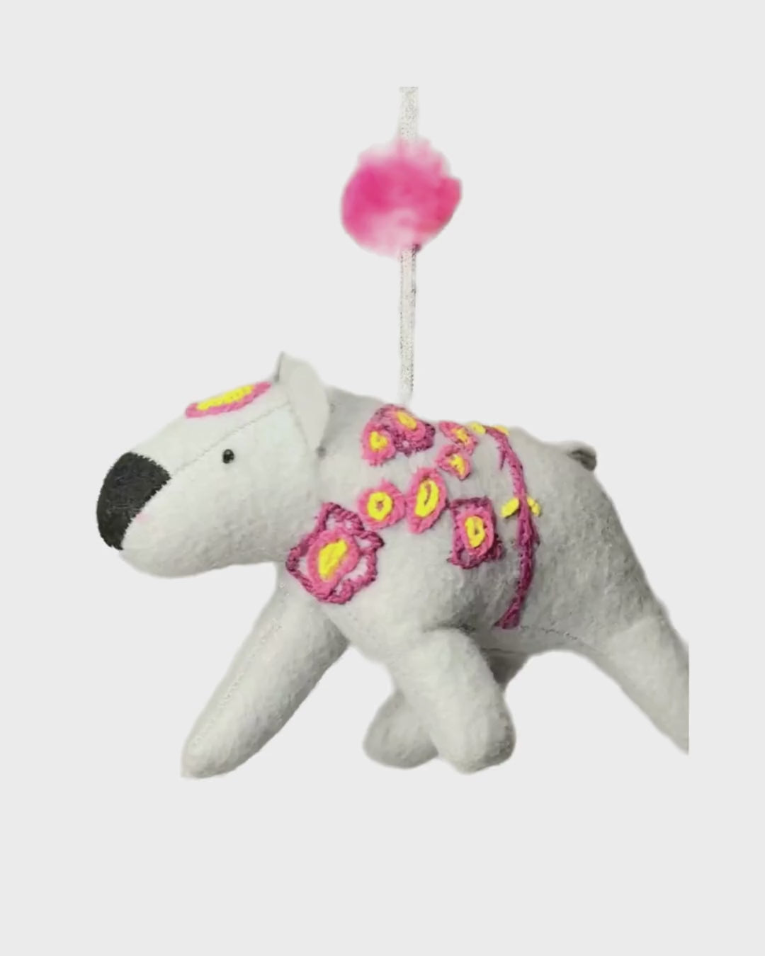 Folk Art Guardian – Hanging Soft Sculpture Ornament Bearfolk - Wendy Whortleberry - Woodland Collection