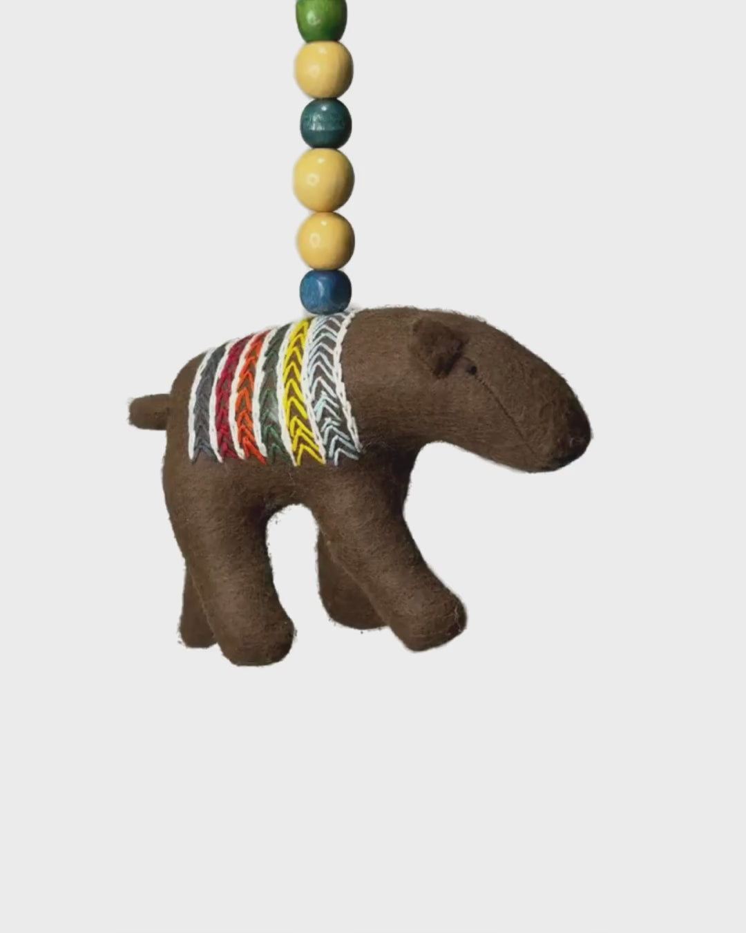 Folk Art Guardian – Hanging Soft Sculpture Ornament Bearfolk - Billy Boxwood - Woodland Collection