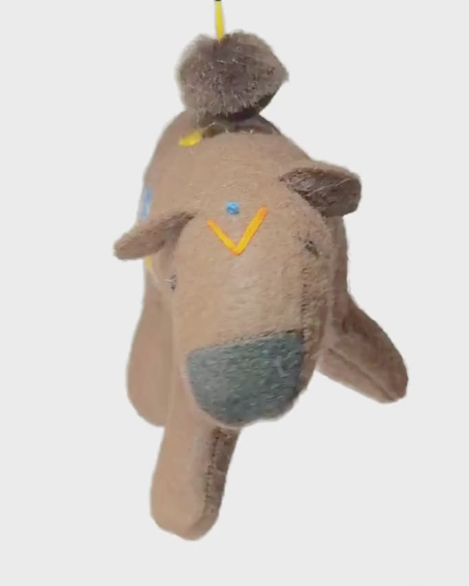 Folk Art Guardian – Hanging Soft Sculpture Ornament Bearfolk - Bo Thimbleberry - Woodland Collection