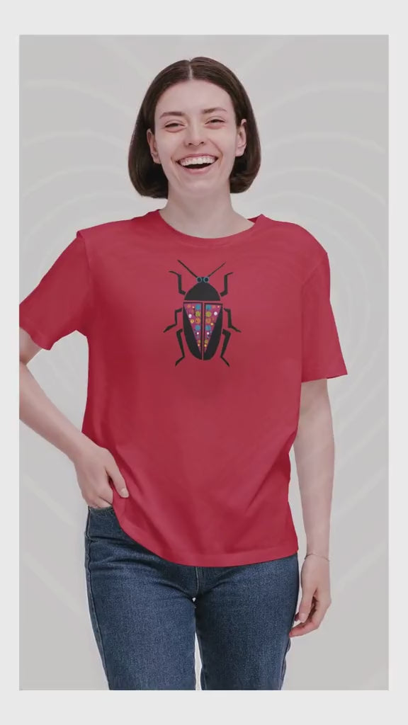 Black and White Mushroom Graphic Art Tee - 100% Cotton T-Shirt