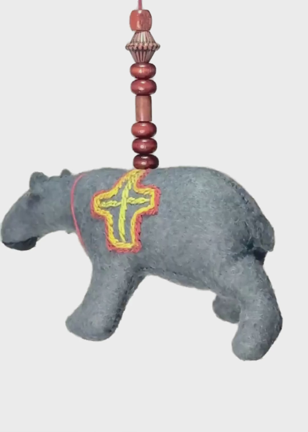 Folk Art Guardian – Hanging Soft Sculpture Ornament Bearfolk -Ali Alderleaf - Woodland Collection