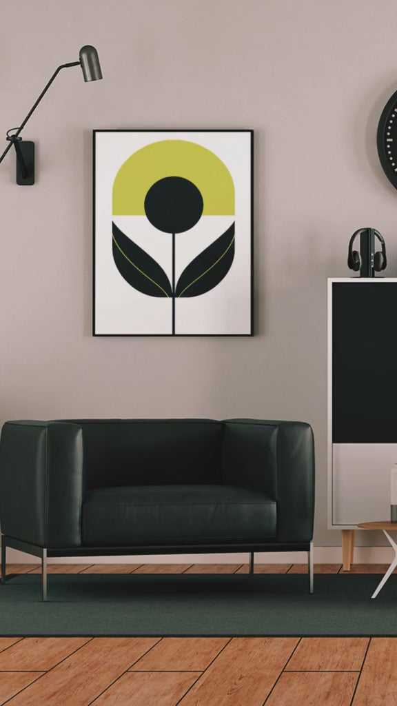 Cornflower Blue Mod Flower - Matte Canvas, Stretched, 1.25"