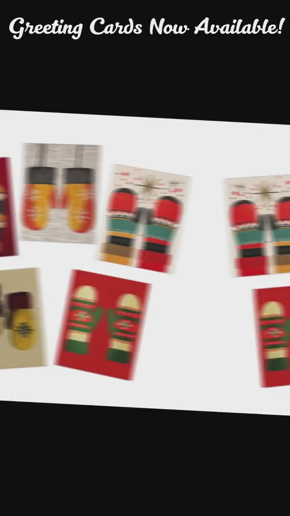 Festive Multi-Design Retro Holiday Greeting Card (5-Pack) - Christmas & Holiday Collection