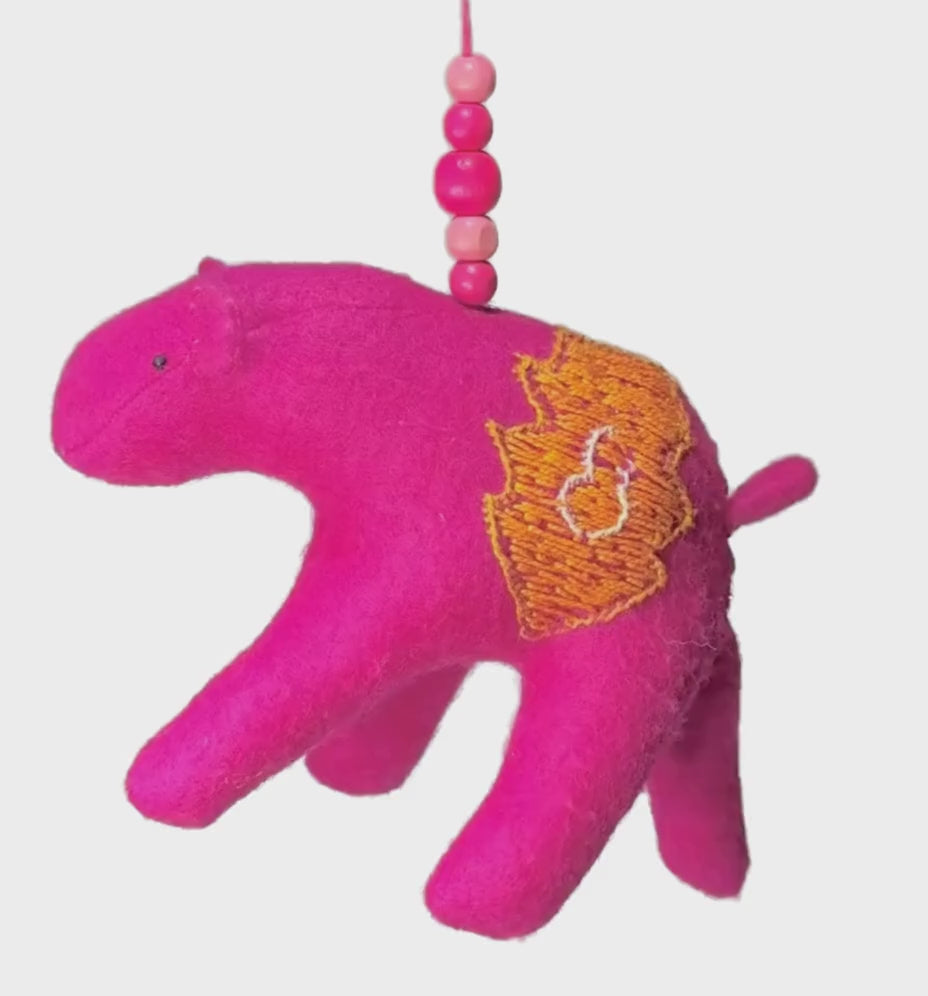 Folk Art Guardian – Hanging Soft Sculpture Ornament Bearfolk - Jane Biscuitroot - Woodland Collection