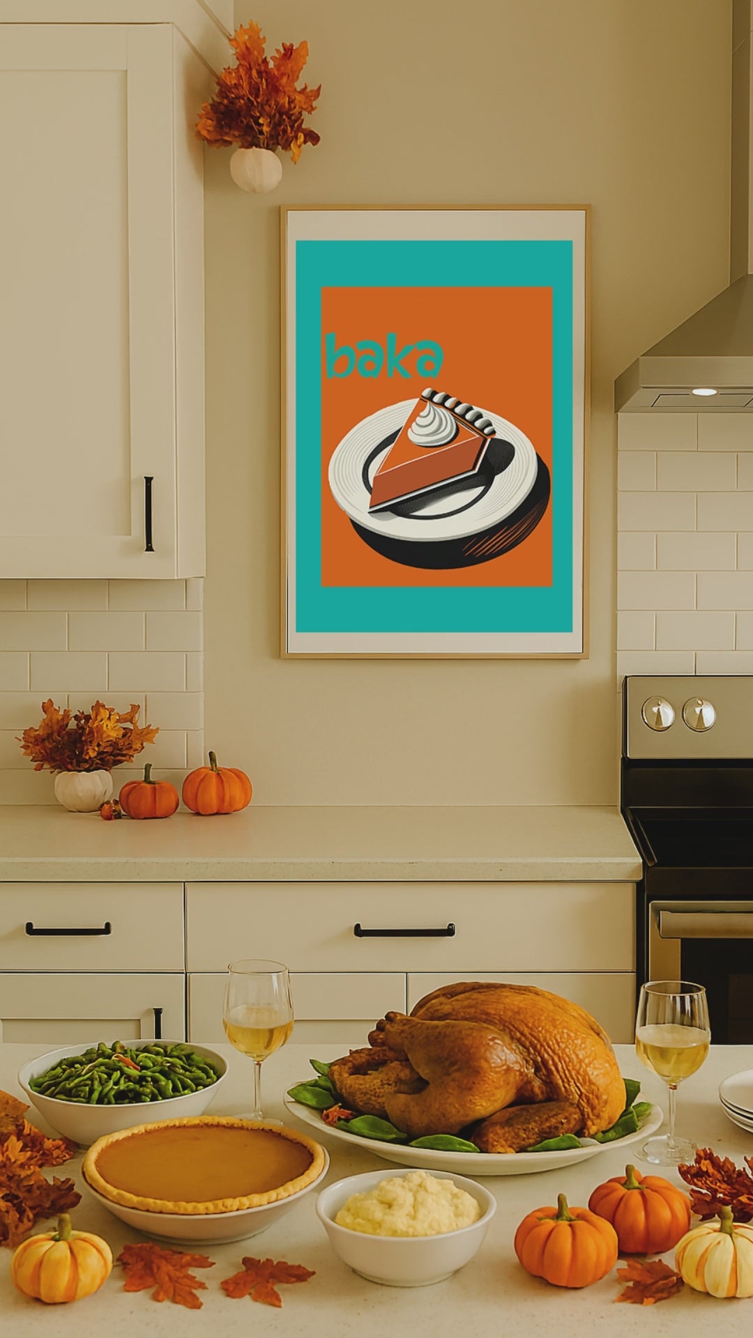 Thanksgiving Seasonal Midwest Mod Turkey Whimsical Yard Decoration, Unique Home & Garden Decor, House Flag, Garden Banner