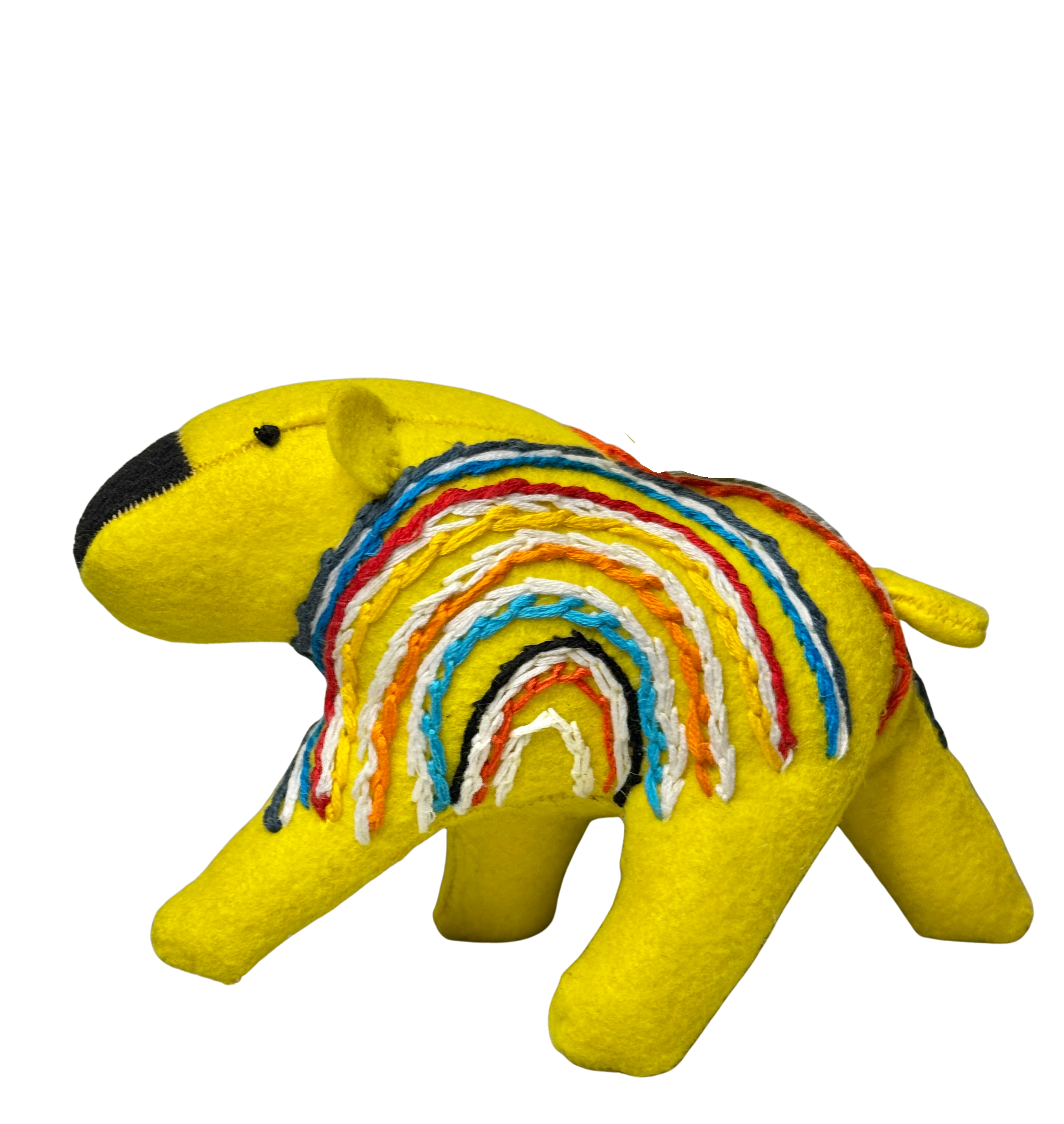 Folk Art Guardian – Hanging Soft Sculpture Ornament Bearfolk - Harriet Dandelion - Woodland Collection