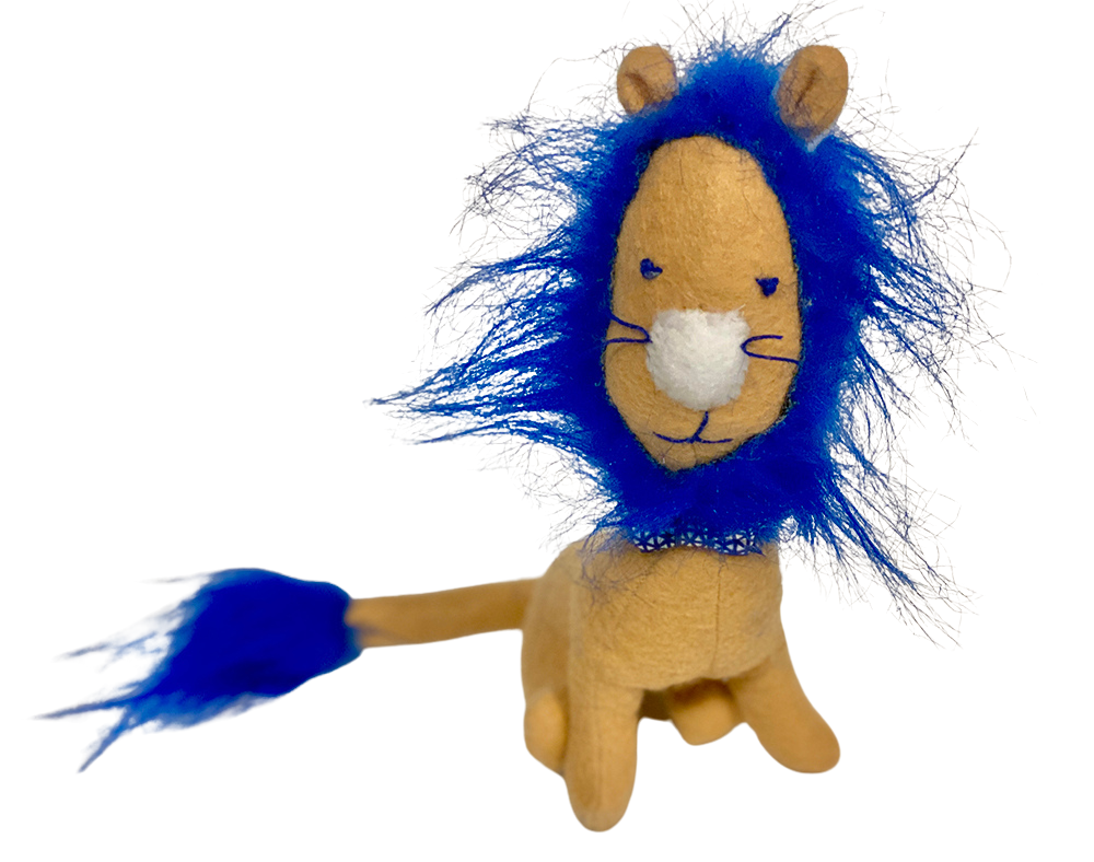 One of a Kind Lion Soft Textile Art Plush Home Decor