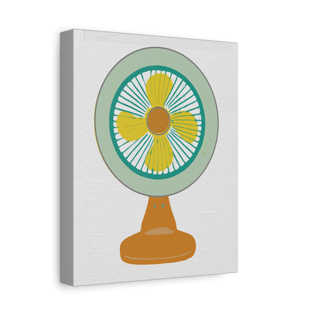 Midwest Modern Retro Oscillating Fan Number Two Art Print - Matte Canvas, Stretched, 1.25"