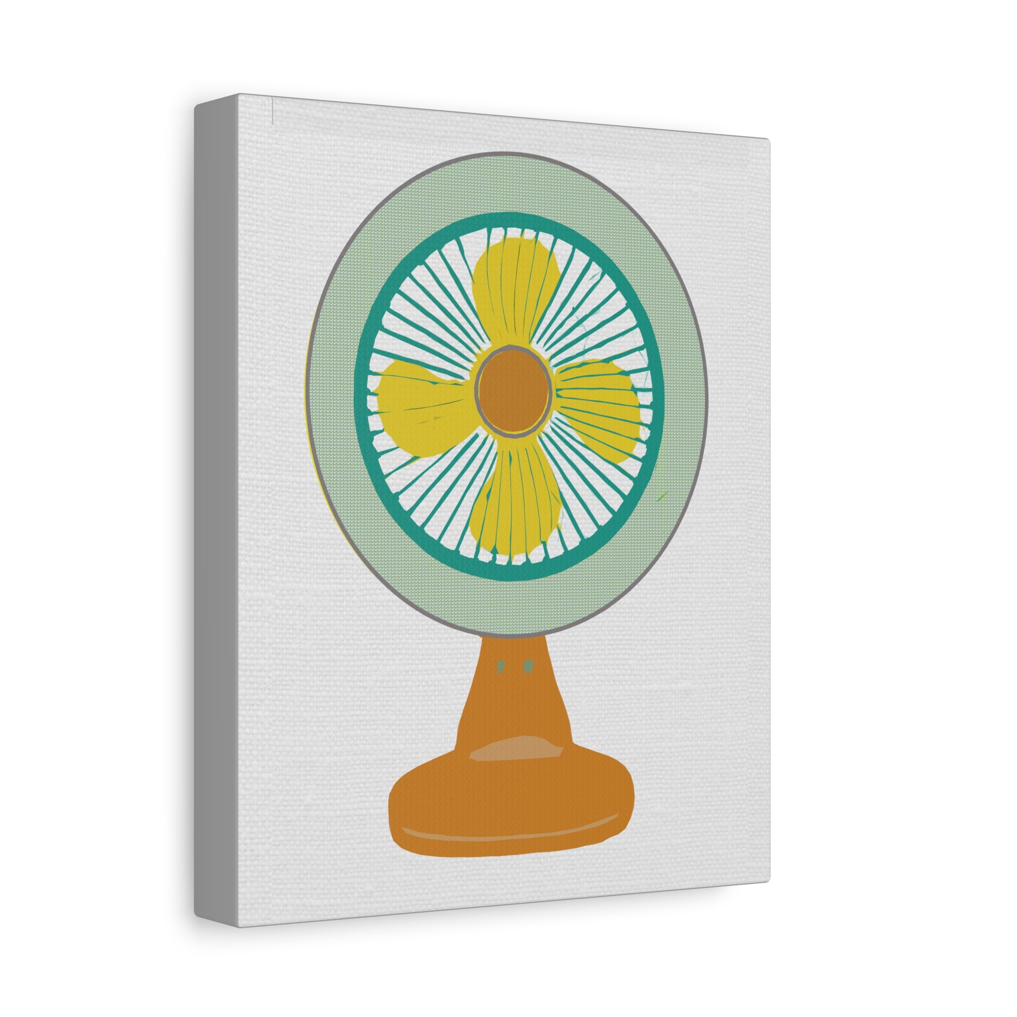 Midwest Modern Retro Oscillating Fan Number Two Art Print - Matte Canvas, Stretched, 1.25"
