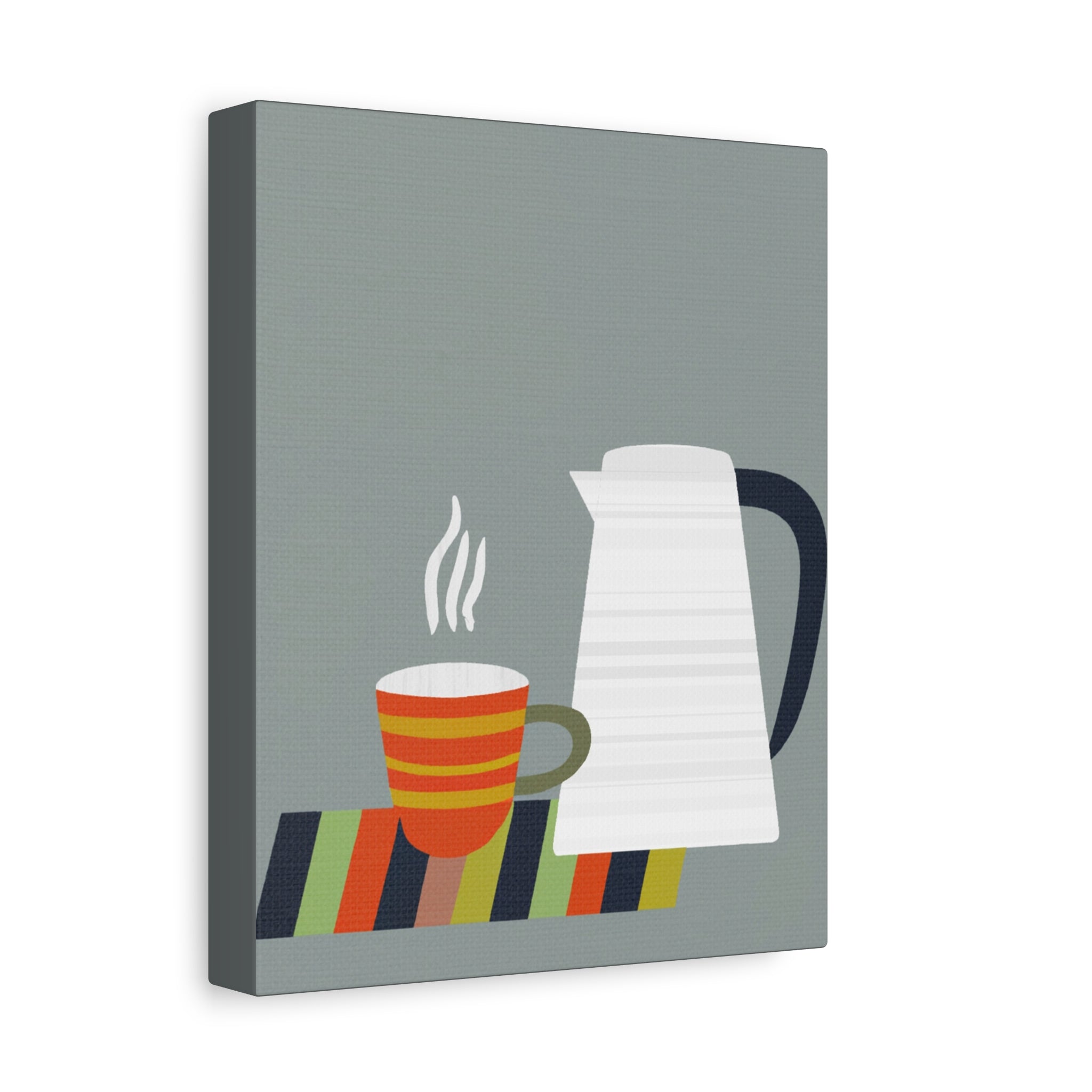 Midwest Modern Coffee Break Graphic Art Print - Matte Canvas, Stretched, 1.25"
