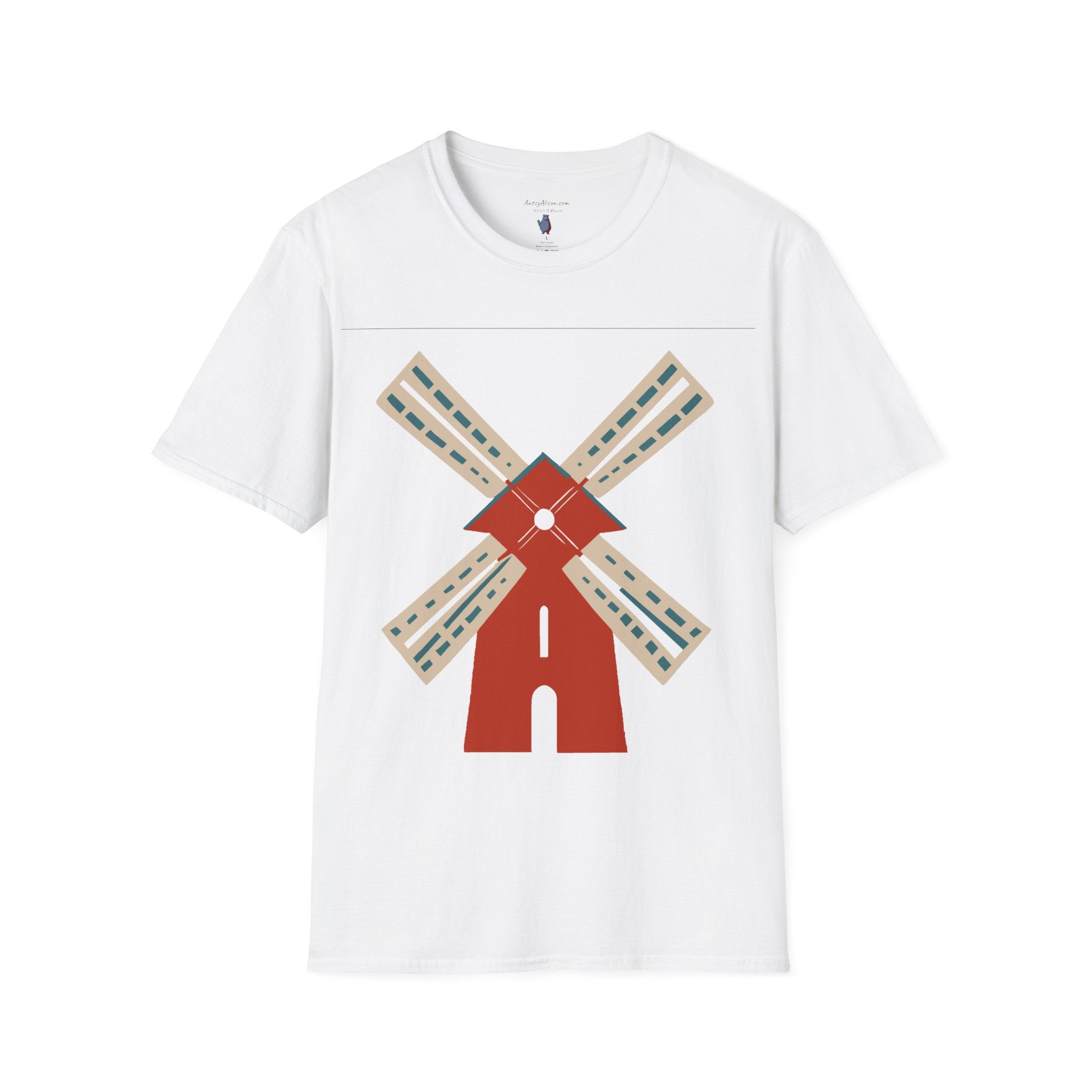 Modern Windmill - Unisex Softstyle Graphic T-Shirt