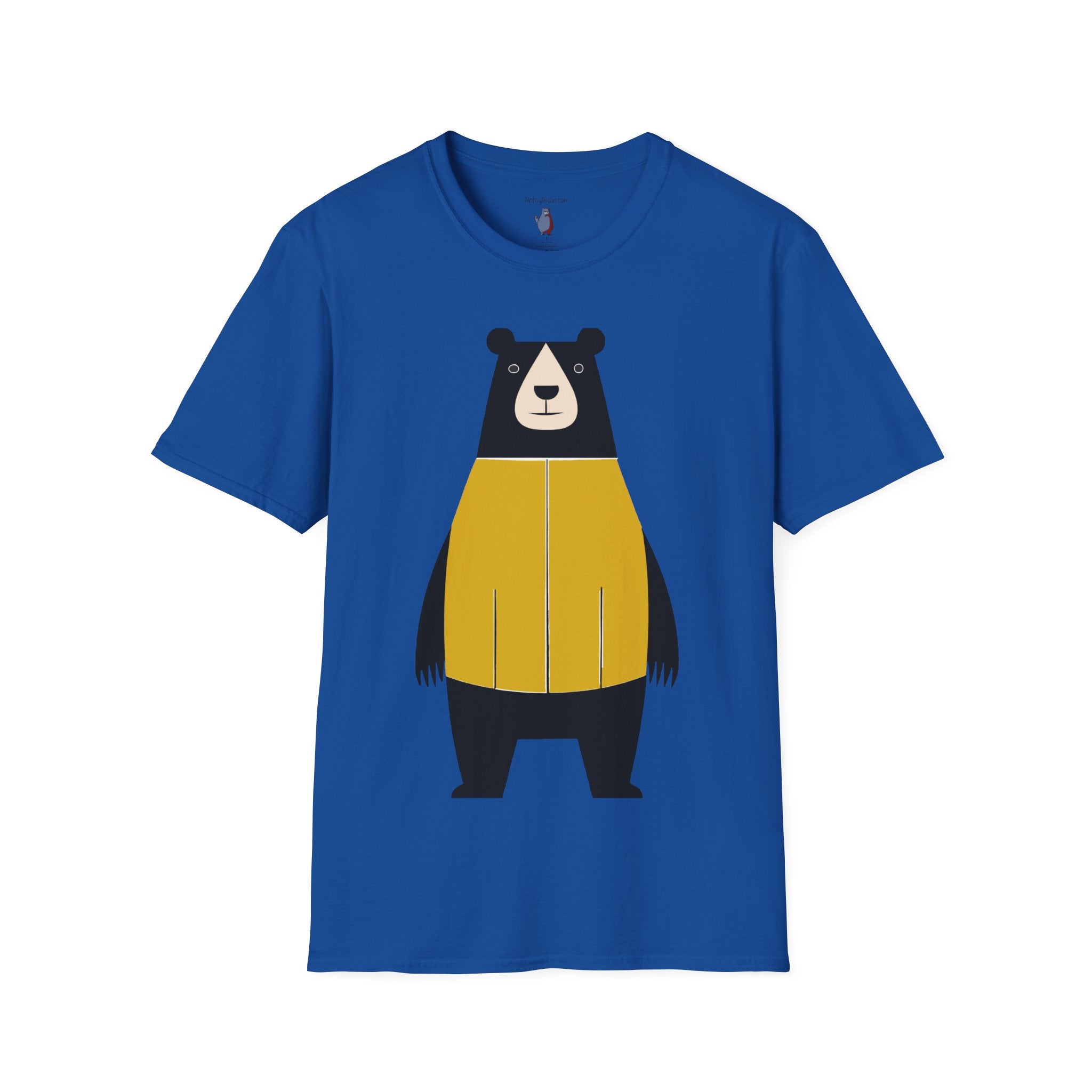 Bear in Yellow Graphic Art - 100% Cotton T-Shirt