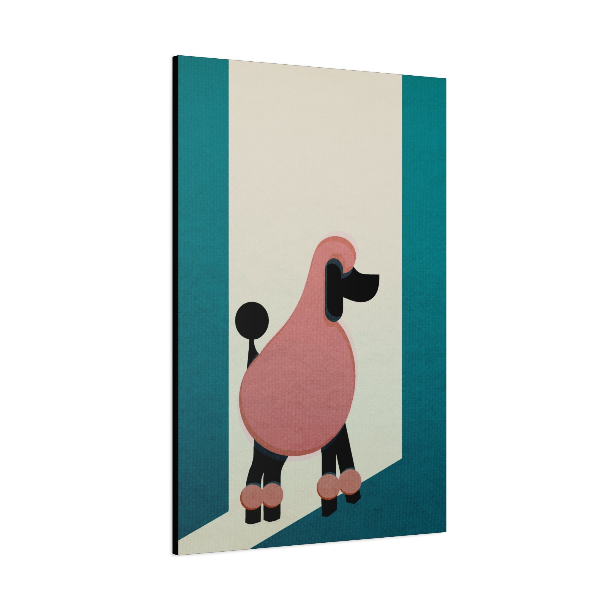 Midwest Modern Poodle Love Print - Matte Canvas, Stretched, 1.25"