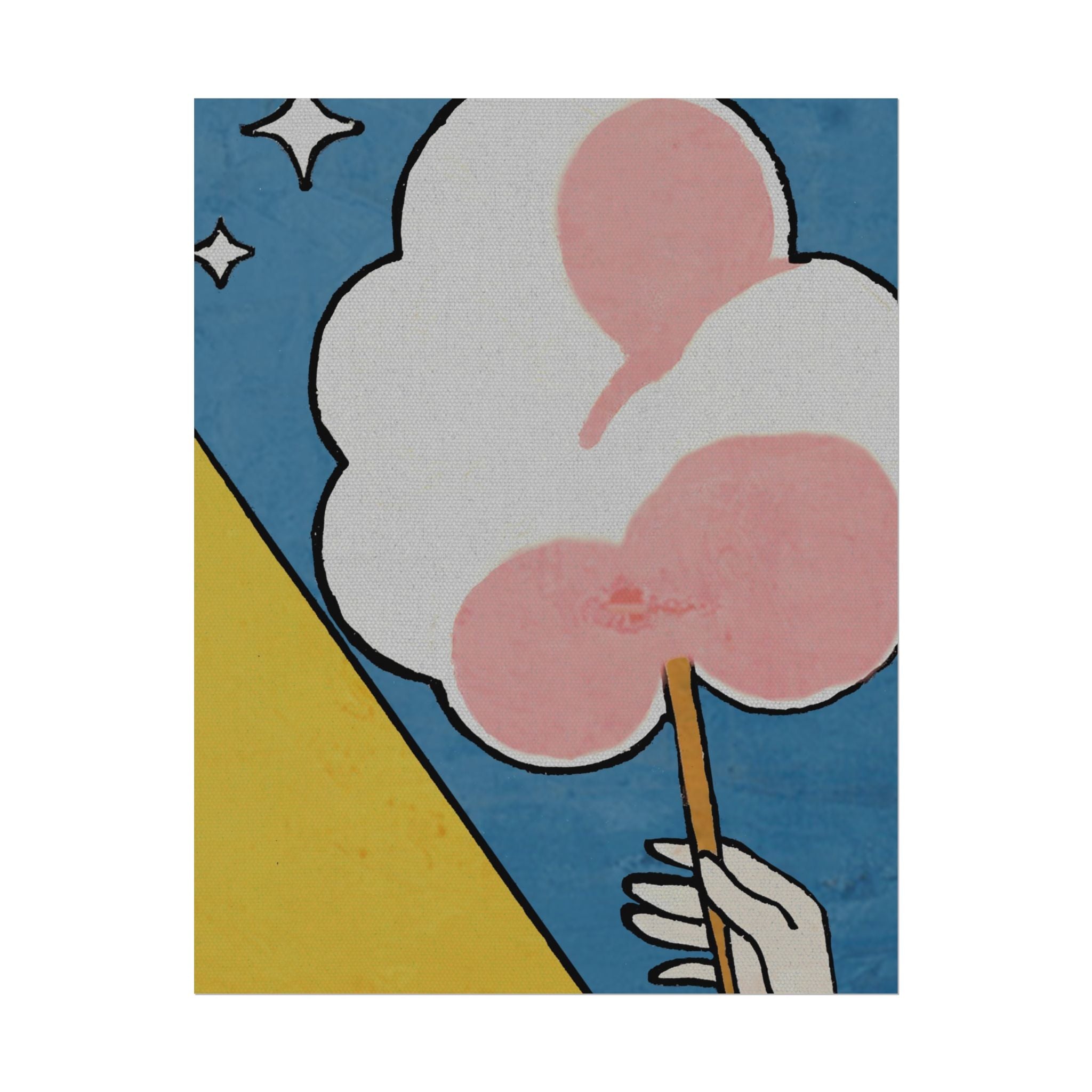 Cotton Candy Pop Art Style, Rolled Poster -  cotton candy, festival, fair, food, fun, summer