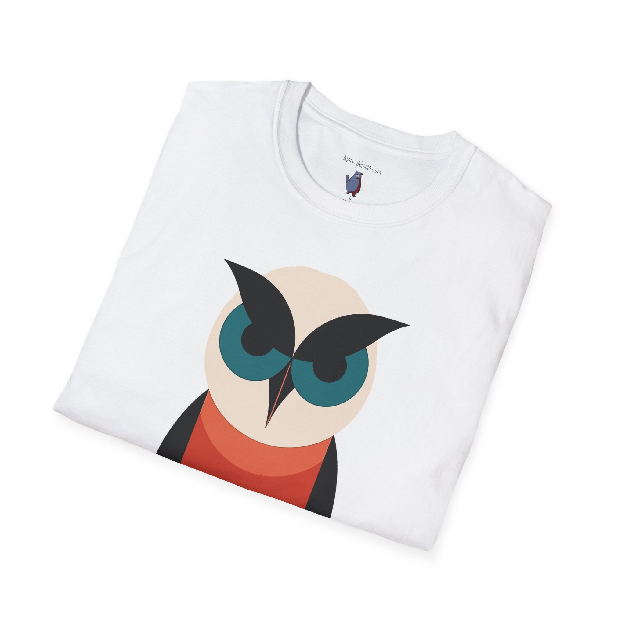 Schoolhouse Owl Graphic Art - 100% Cotton T-Shirt
