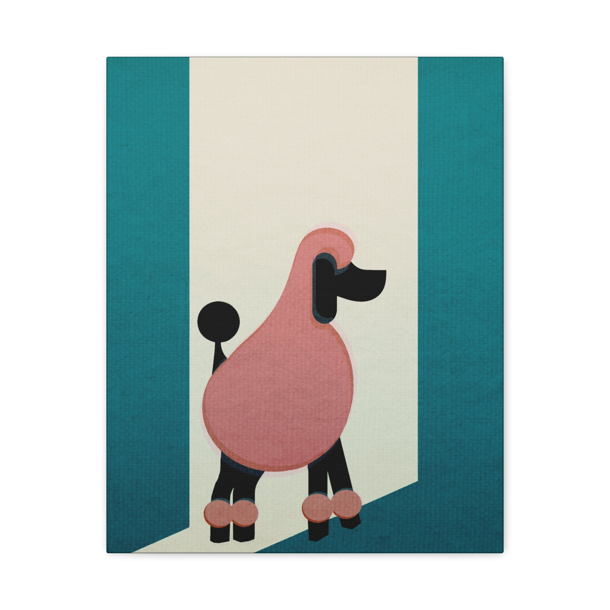 Midwest Modern Poodle Love Print - Matte Canvas, Stretched, 1.25"