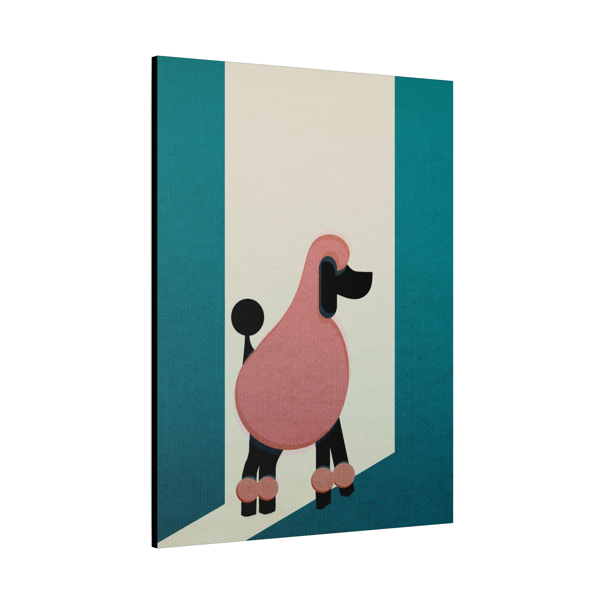 Midwest Modern Poodle Love Print - Matte Canvas, Stretched, 1.25"