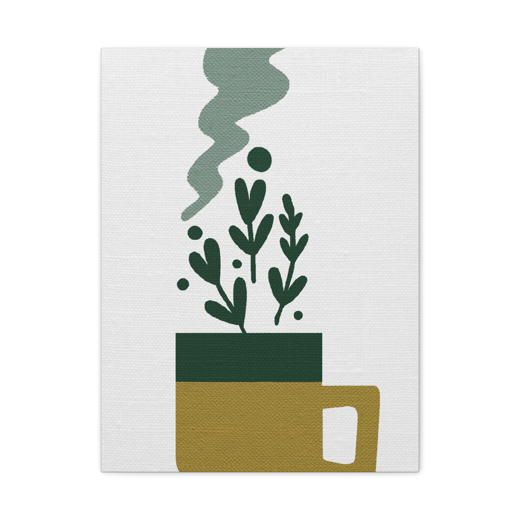 Midwest Modern Cup of Goodness Graphic Art Print - Matte Canvas, Stretched, 1.25" - coffee lovers - kitchen - wall art