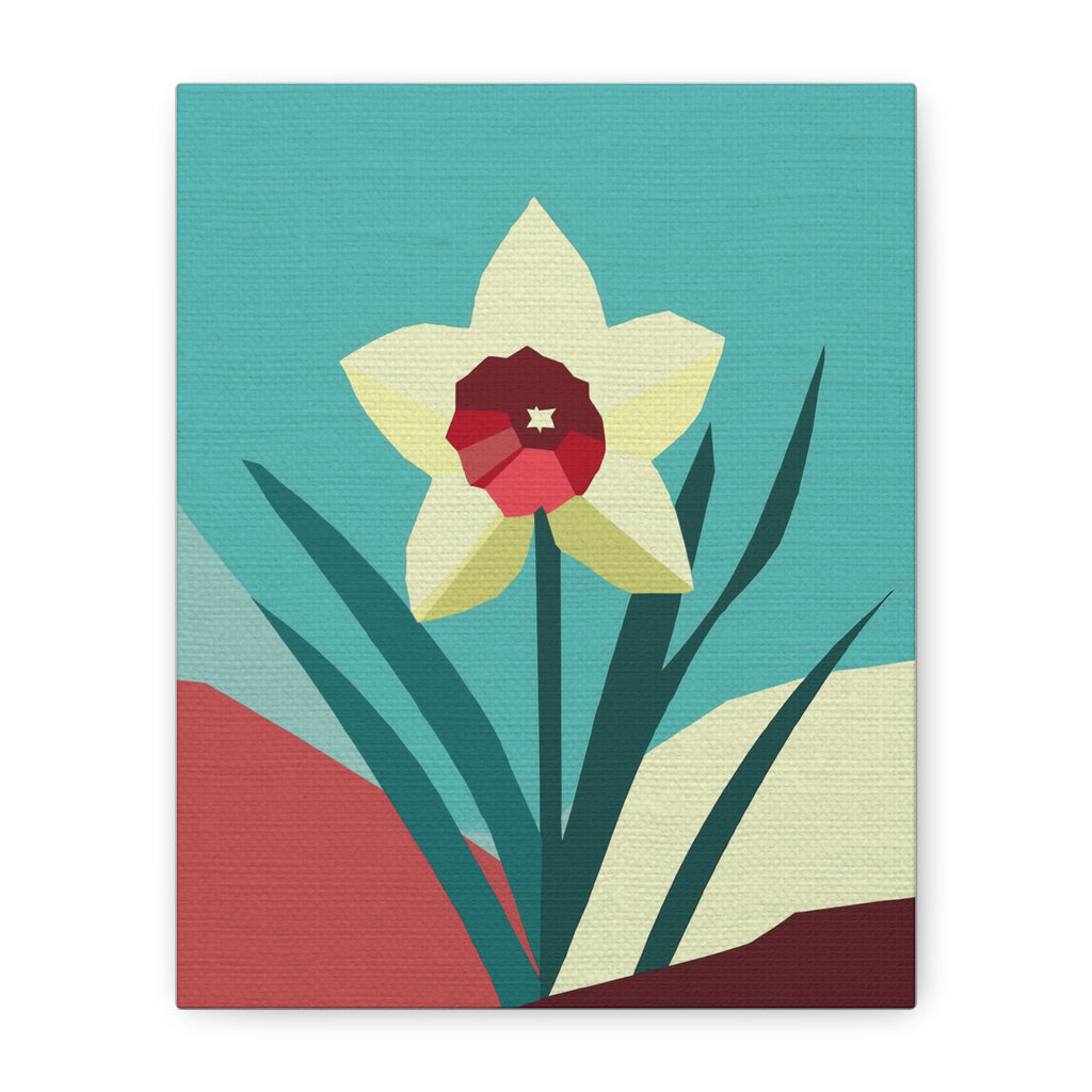 Modern Abstract Daffodil Love - Matte Canvas, Stretched, 1.25"
