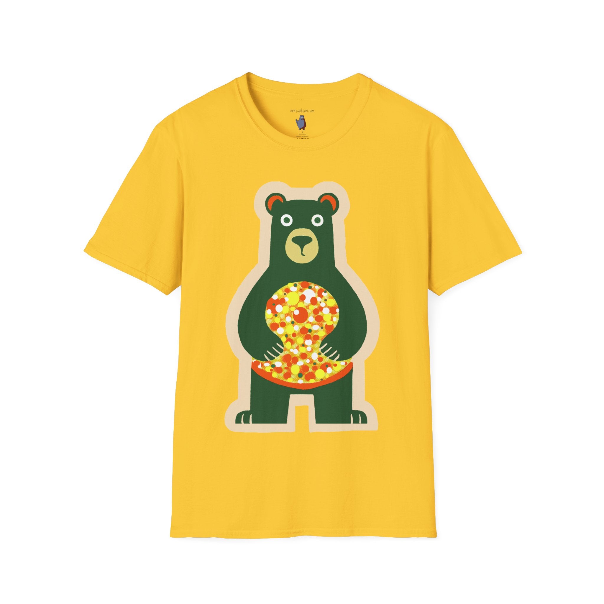 Mod Gumball Bear Graphic Art Tee - 100% Cotton T-Shirt