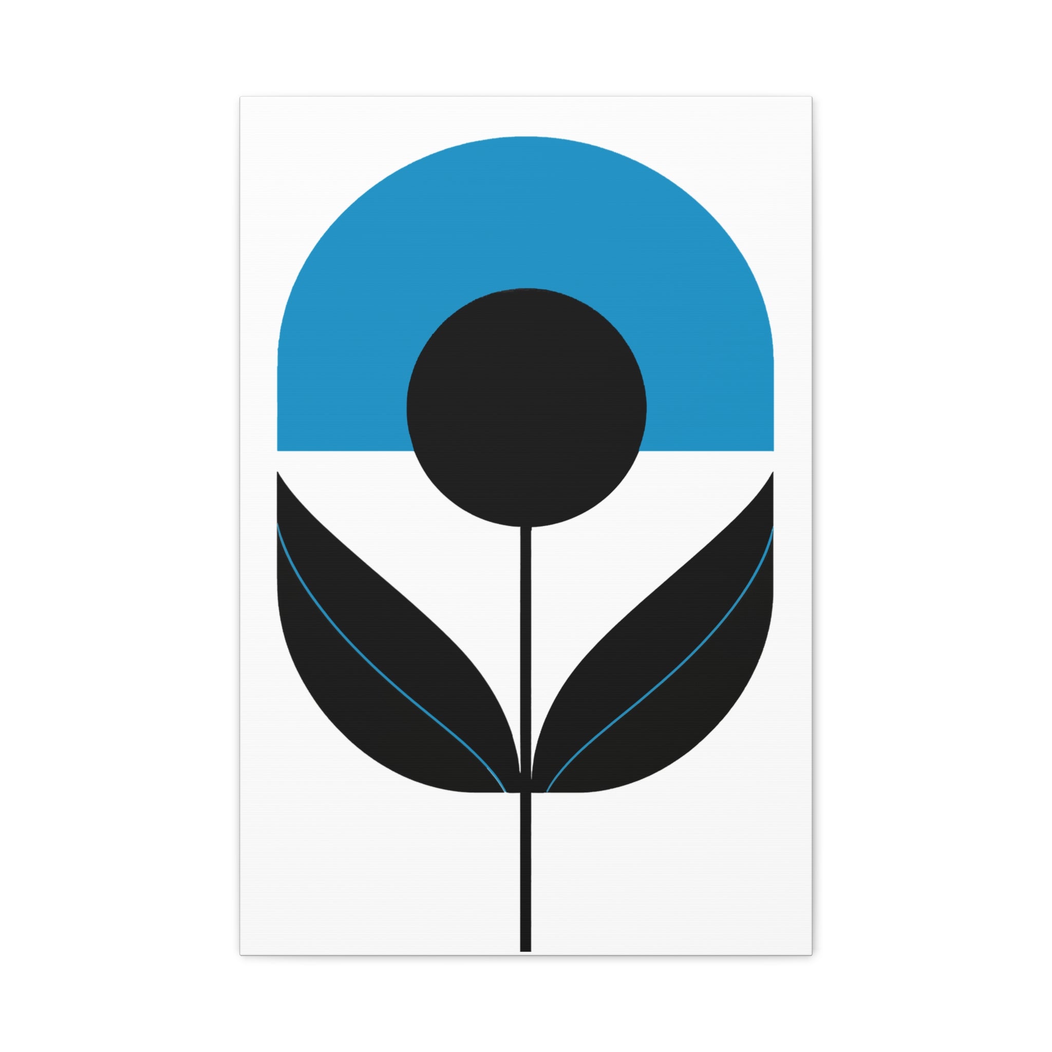 Cornflower Blue Mod Flower - Matte Canvas, Stretched, 1.25"