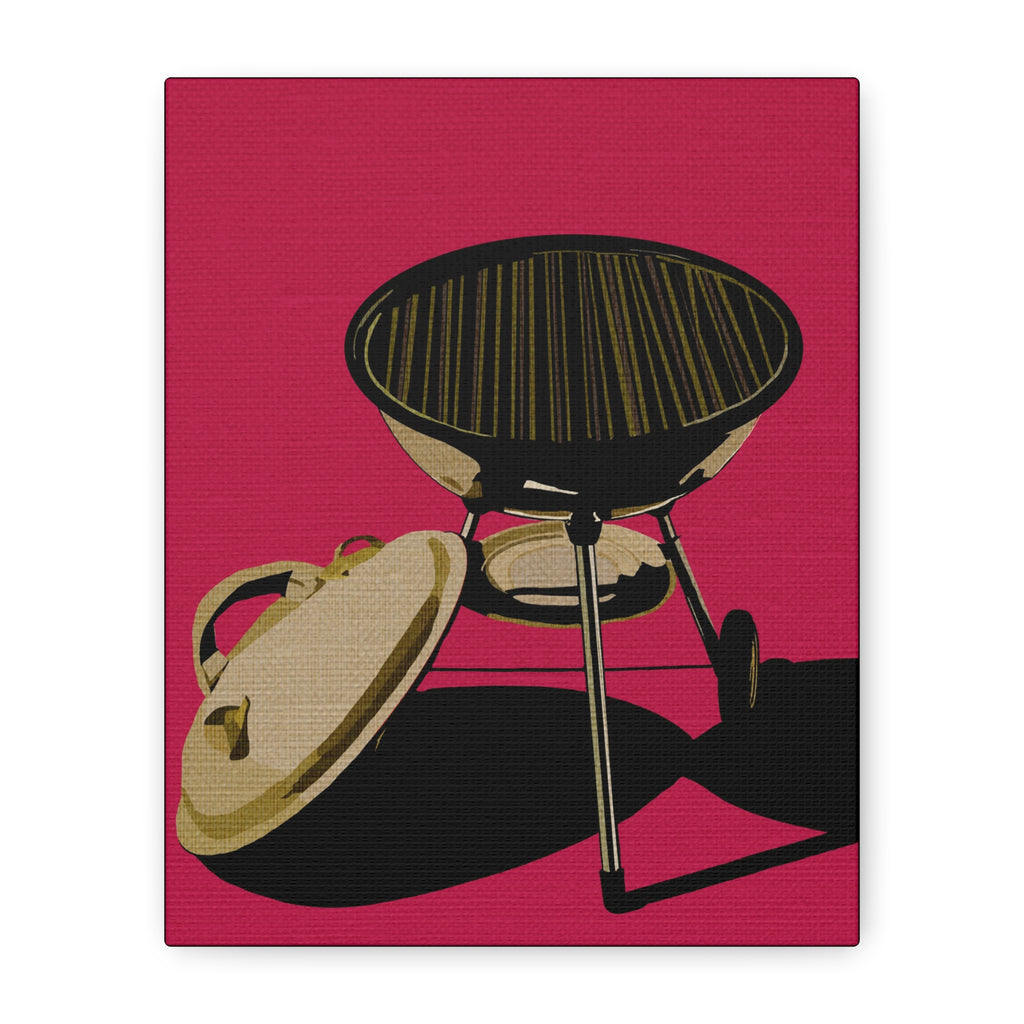 Midwest Modern Pop Art Summertime Classic Grill Graphic Art Print - Matte Canvas, Stretched, 1.25" - home decor, wall art, summertime, iconic
