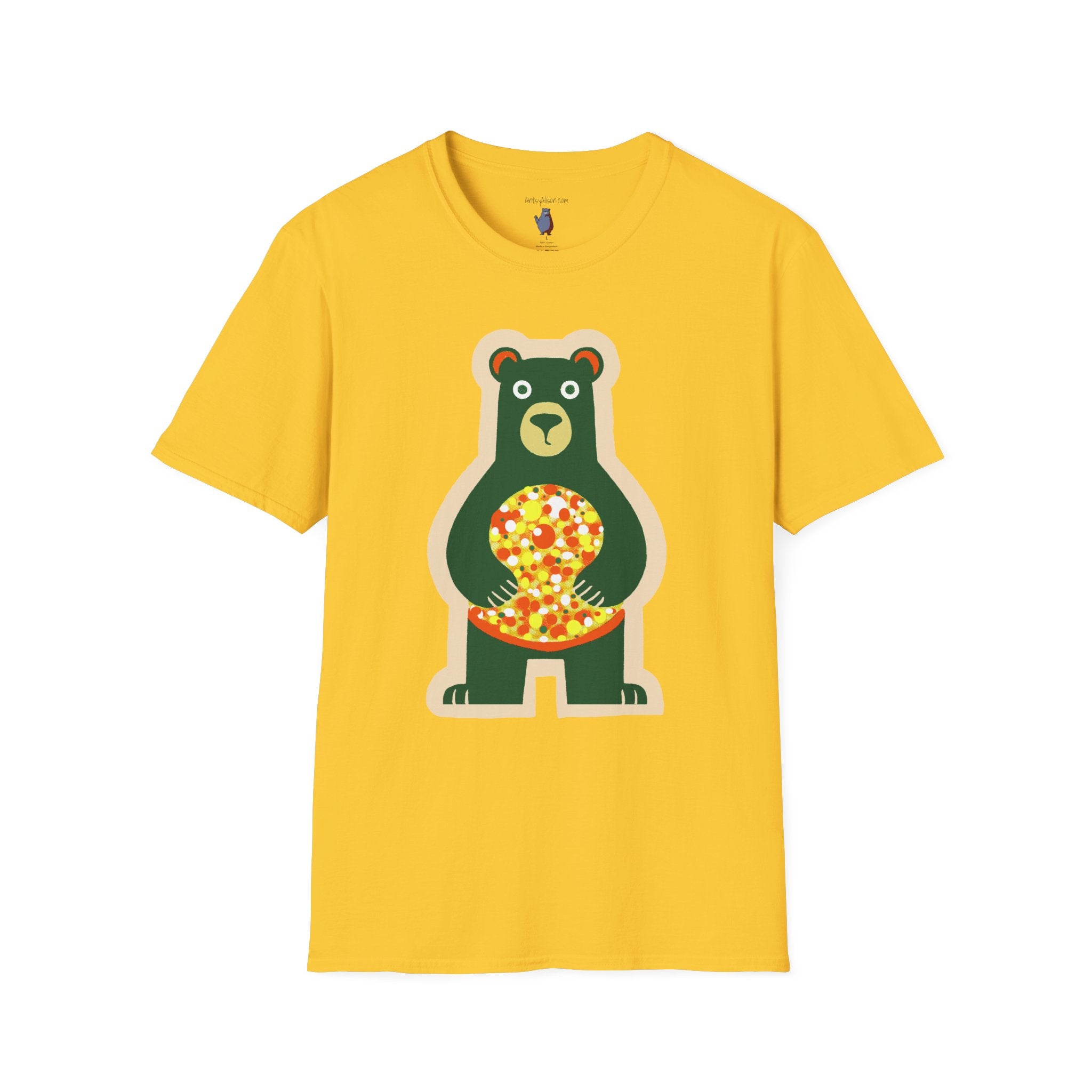 Mod Gumball Bear Graphic Art Tee - 100% Cotton T-Shirt