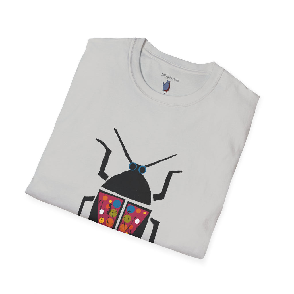 Midwest Modern Beetle Graphic Art Tee - 100% Cotton T-Shirt