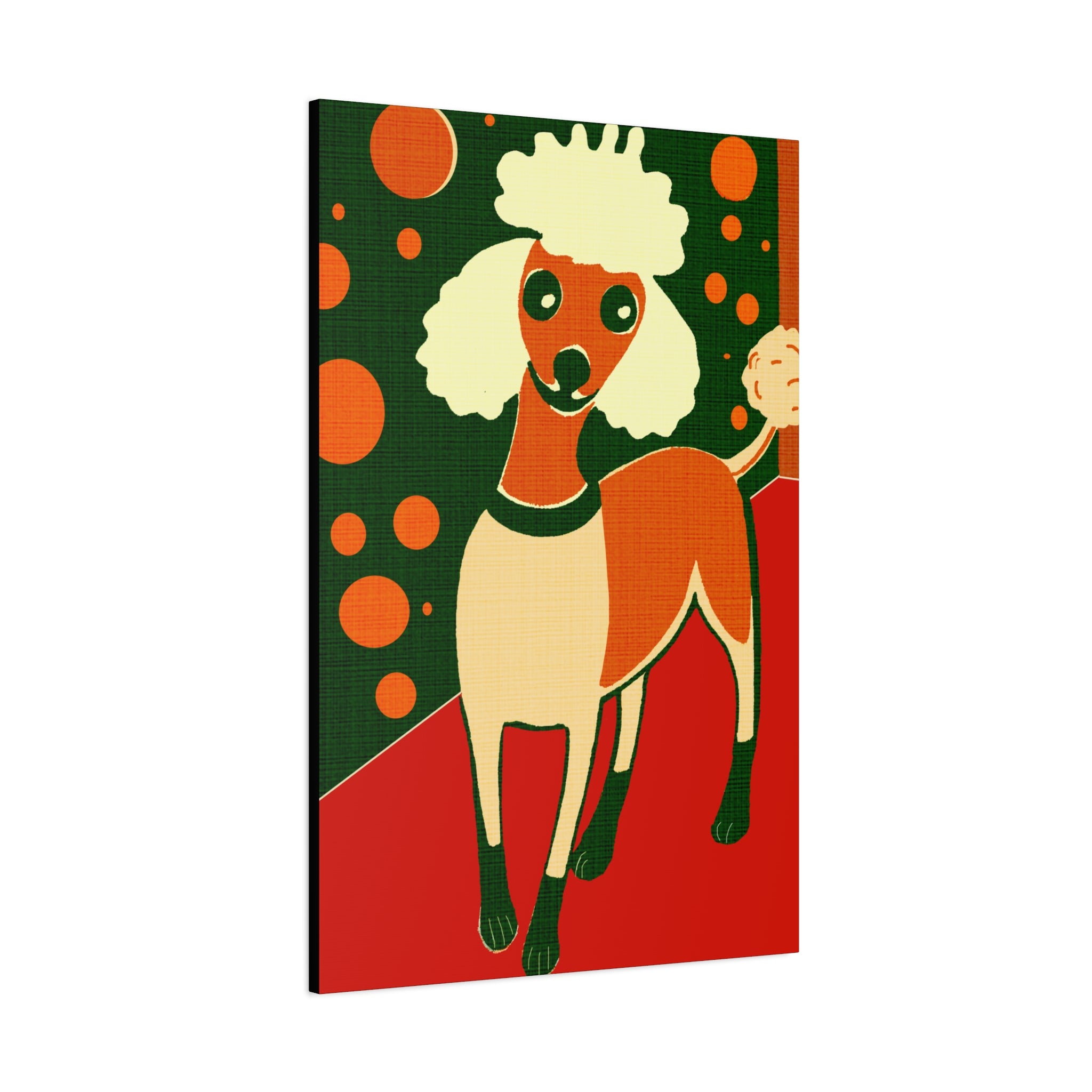 Midwest Modern Silly Poodle Print - Matte Canvas, Stretched, 1.25"