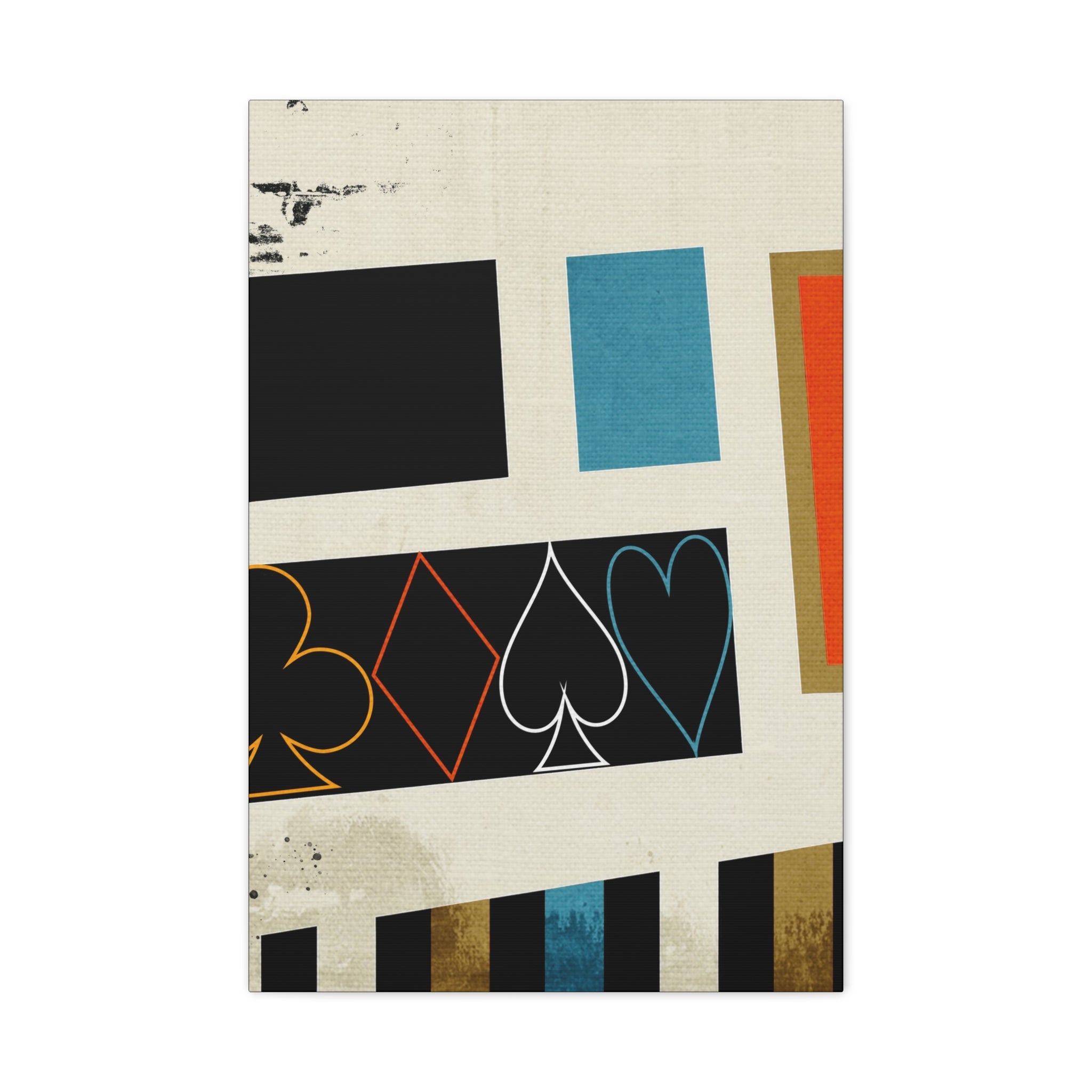 Midwest Modern Abstract Retro Game Sports Board #2 - Matte Canvas, Stretched, 1.25"
