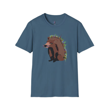 Stick With Me Graphic Art Porcupine Tee - 100% Cotton T-Shirt