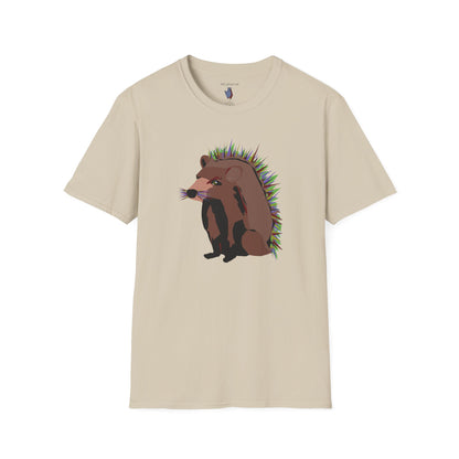 Stick With Me Graphic Art Porcupine Tee - 100% Cotton T-Shirt