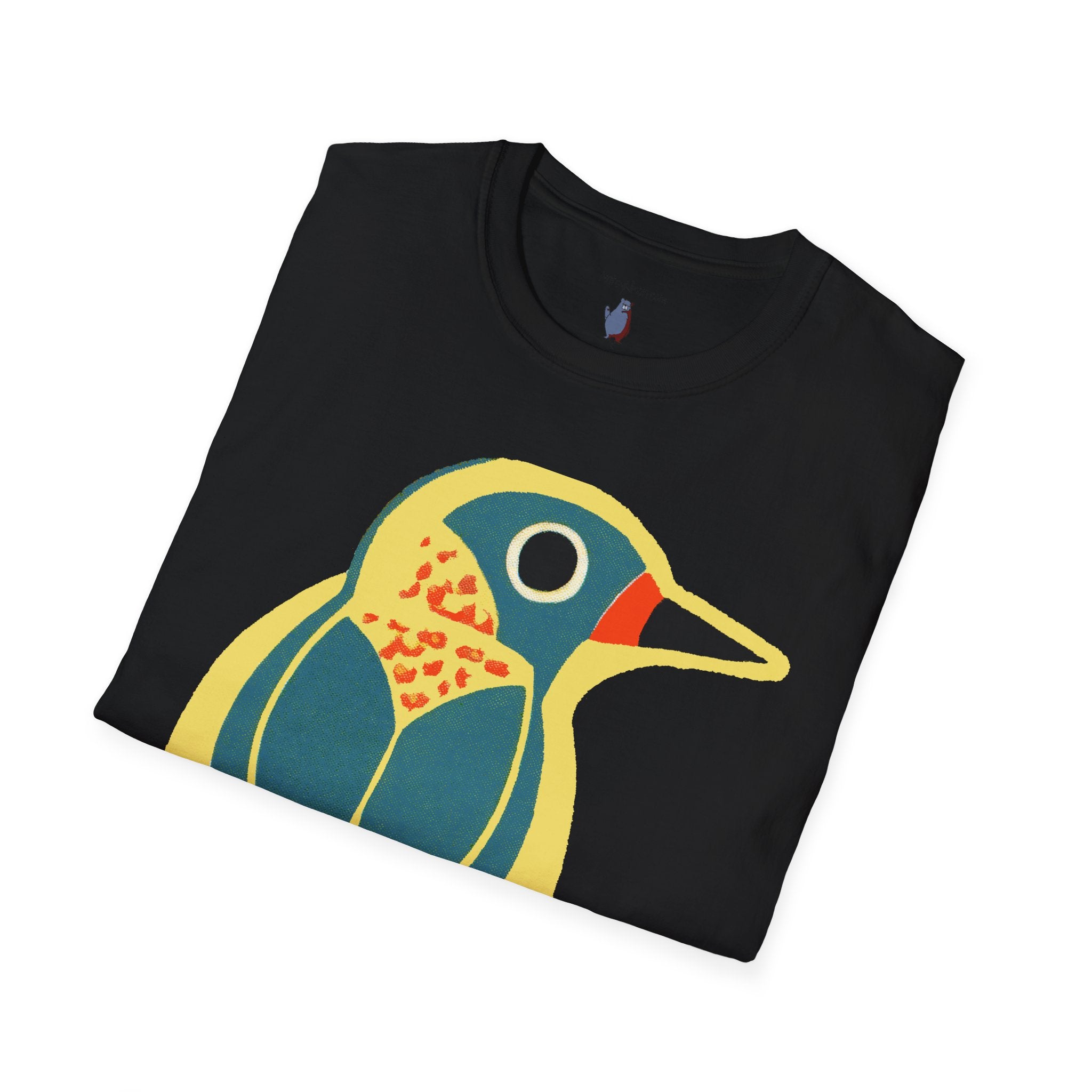 Retro BlueBird Graphic Art Tee - 100% Cotton T-Shirt